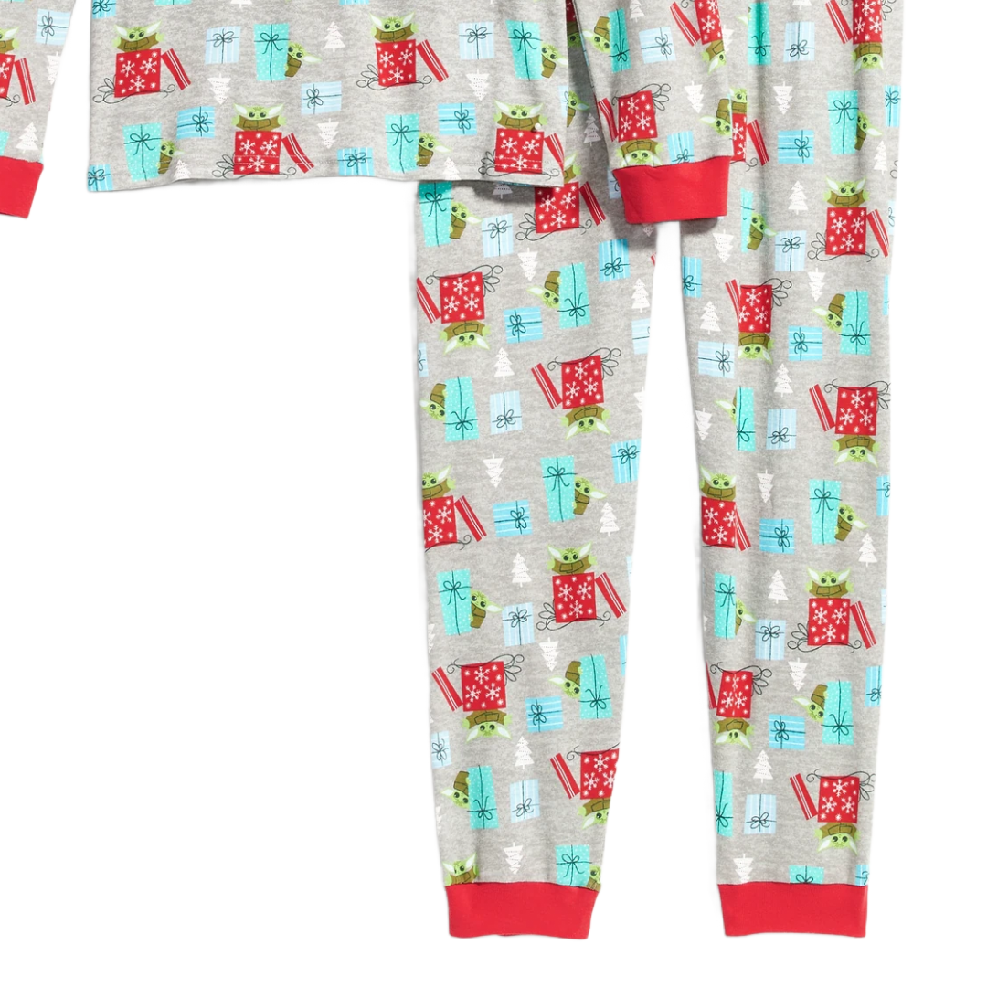 Star Wars Mandalorian Medium PJs 2pc Christmas Set Long Sleeve Top Pants New