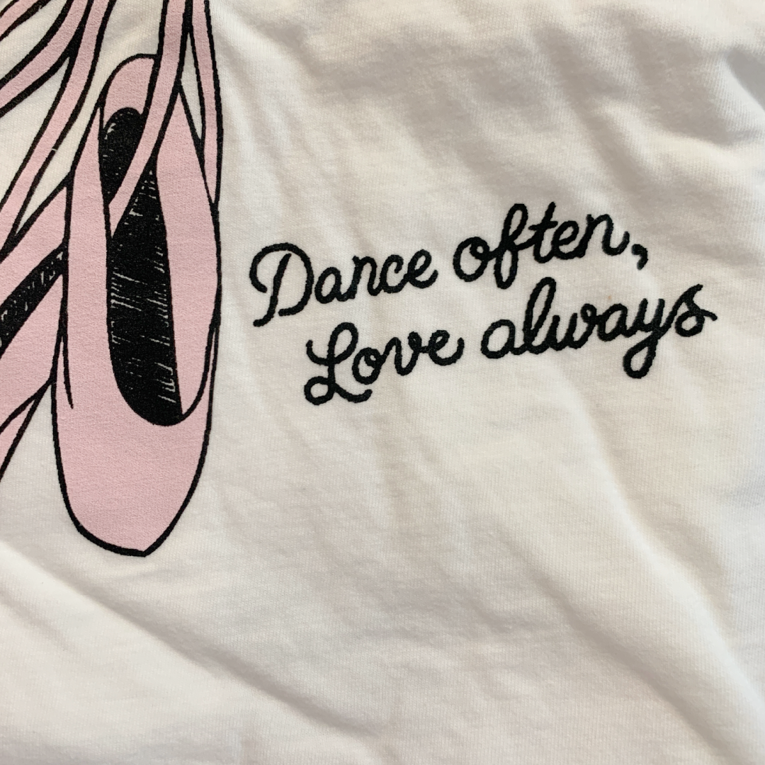 Ballet Club Dance Graphic T-Shirt Girls Sizes Long Sleeve NWT Casual Top