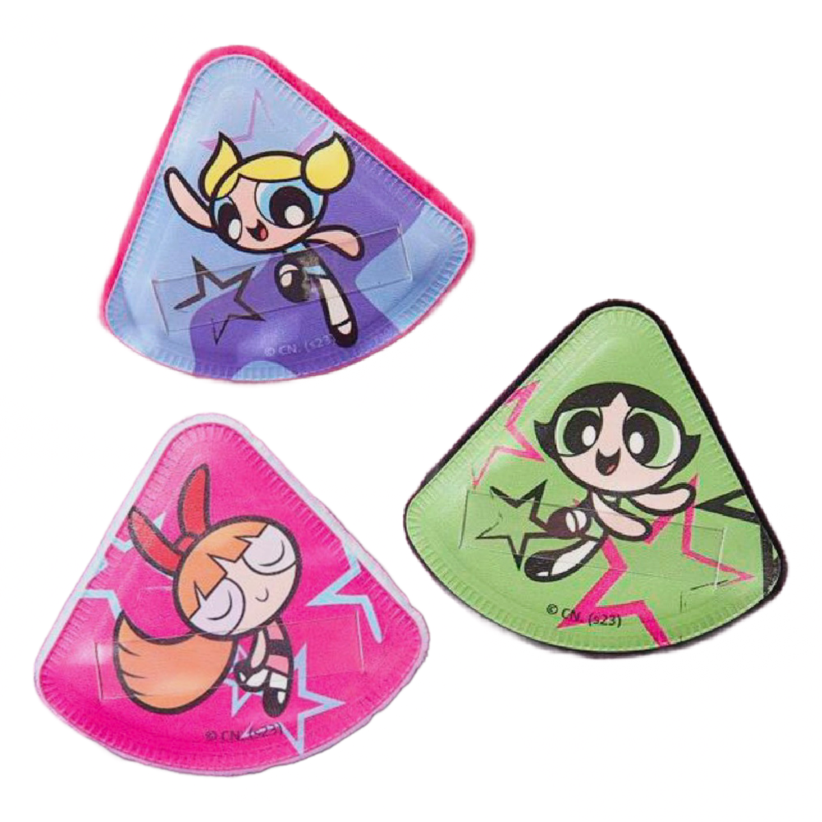 Powerpuff Girls Makeup Powder Puffs 3pc Set Soft Teardrop Cartoon Network NEW