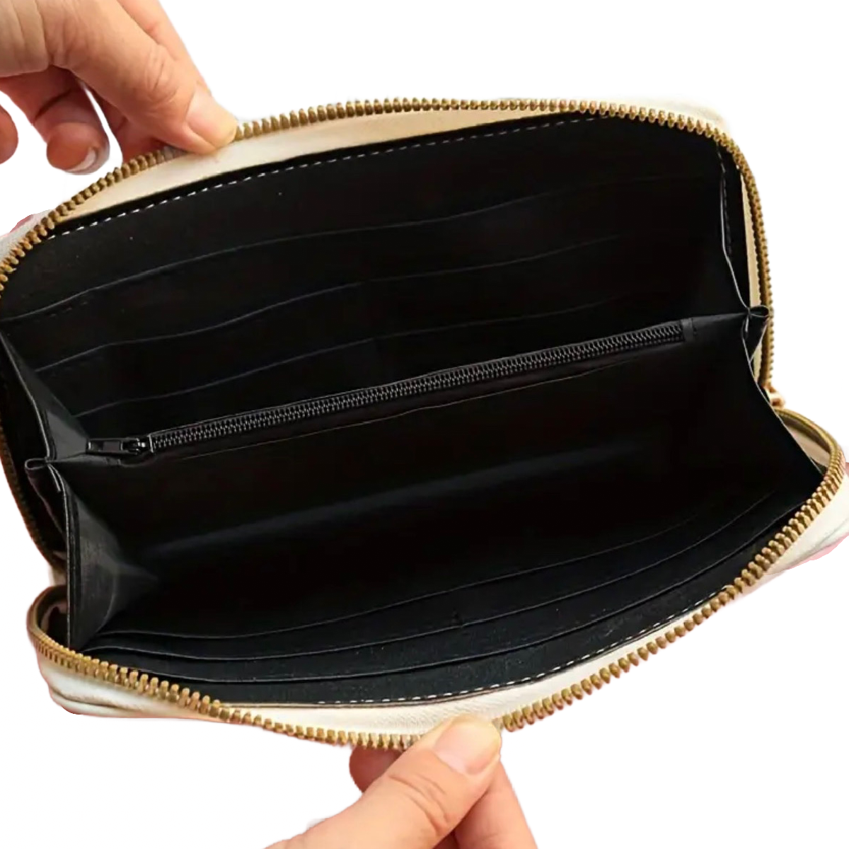 Stitch 7" Faux Leather Wallet Coin Zipper Pocket Bill Credit Card Slot