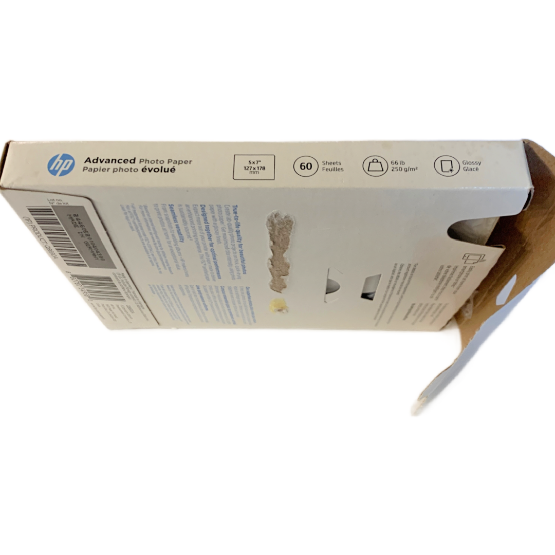 HP Advanced Glossy Photo Paper 5 x 7 in (Q8690A) Opened Box With A Few Missing