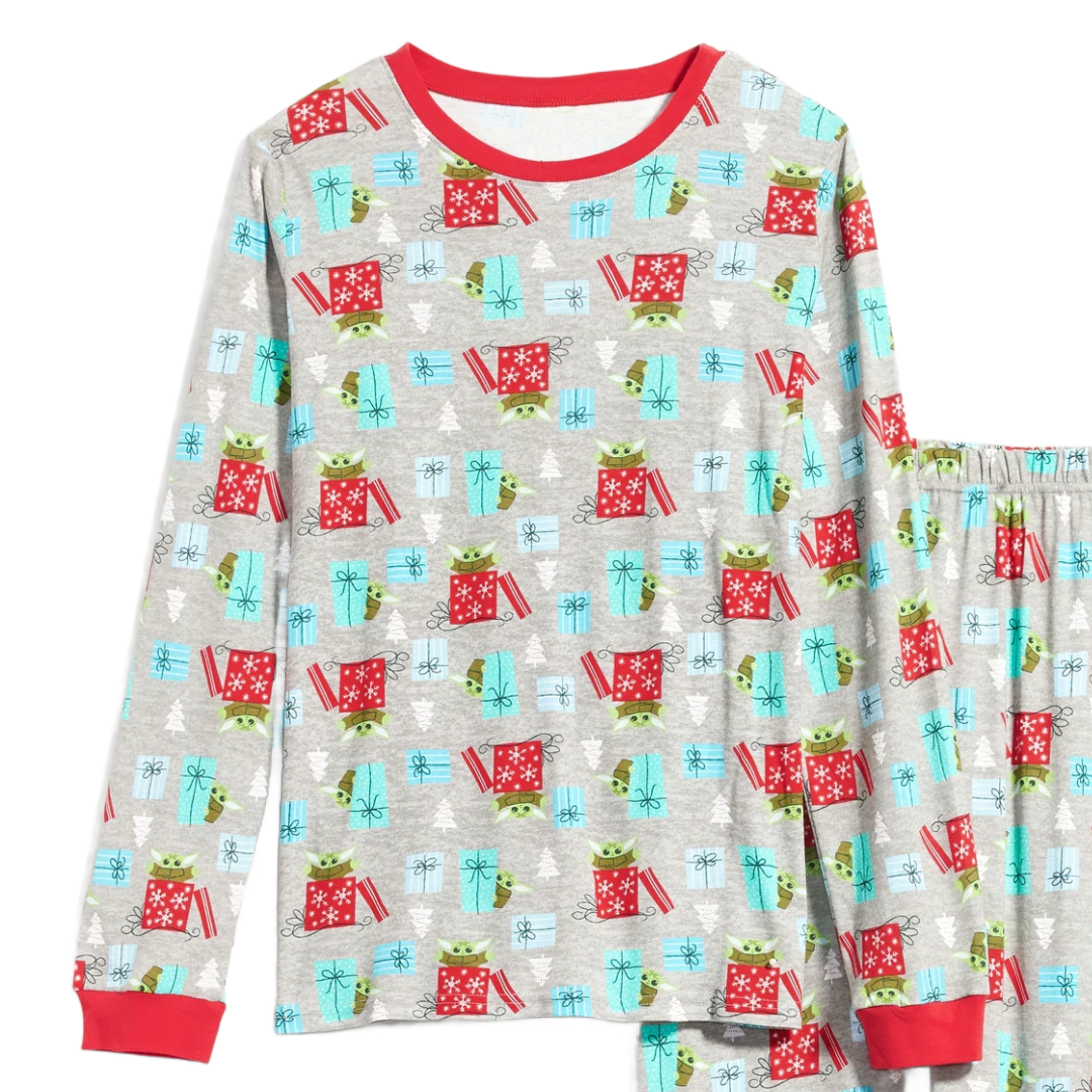 Star Wars Mandalorian Medium PJs 2pc Christmas Set Long Sleeve Top Pants New