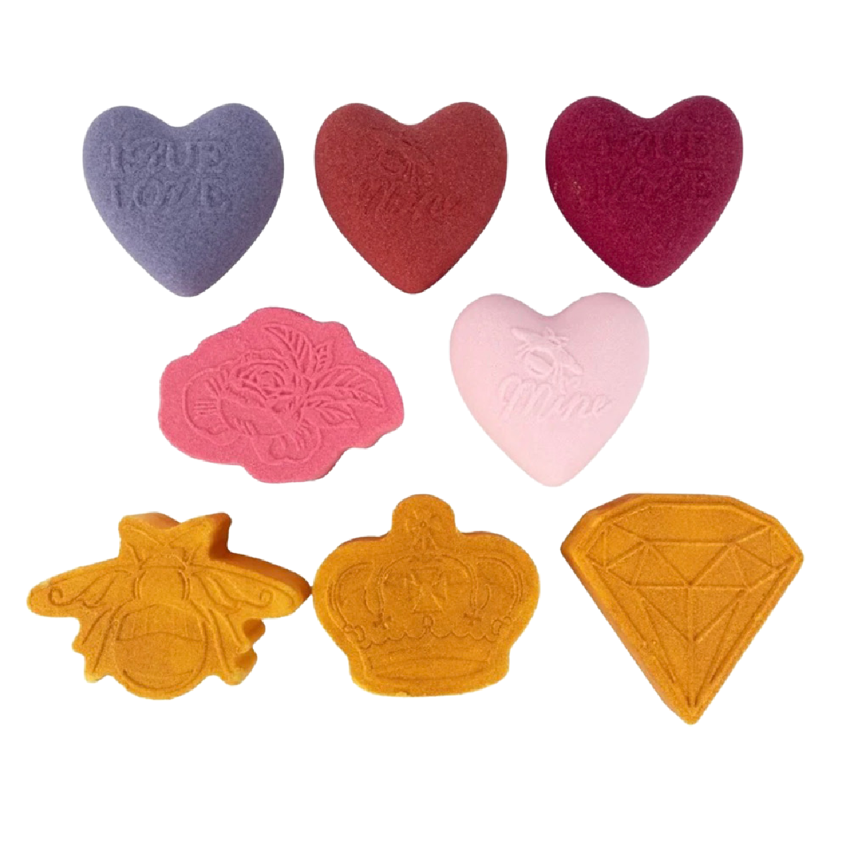 Bridgerton True Love 8 Scented Bath Bombs Honey, Rose, Lavender, Jasmine Sealed