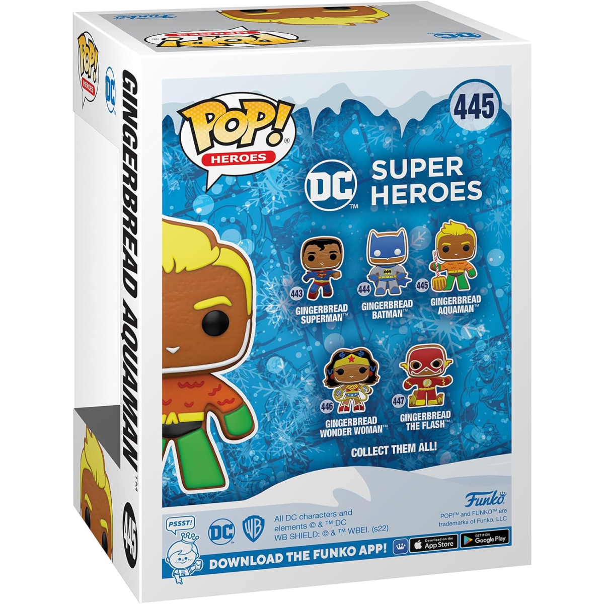 Funko Pop! Heroes DC Holiday Gingerbread Aquaman Batman Superman Flash Lot of 5