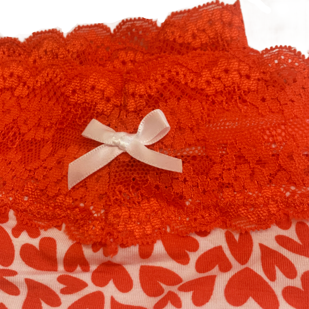 Splendies Valentine Hearts Thong Panties Size 4x Silky Rayon New Pair Underwear