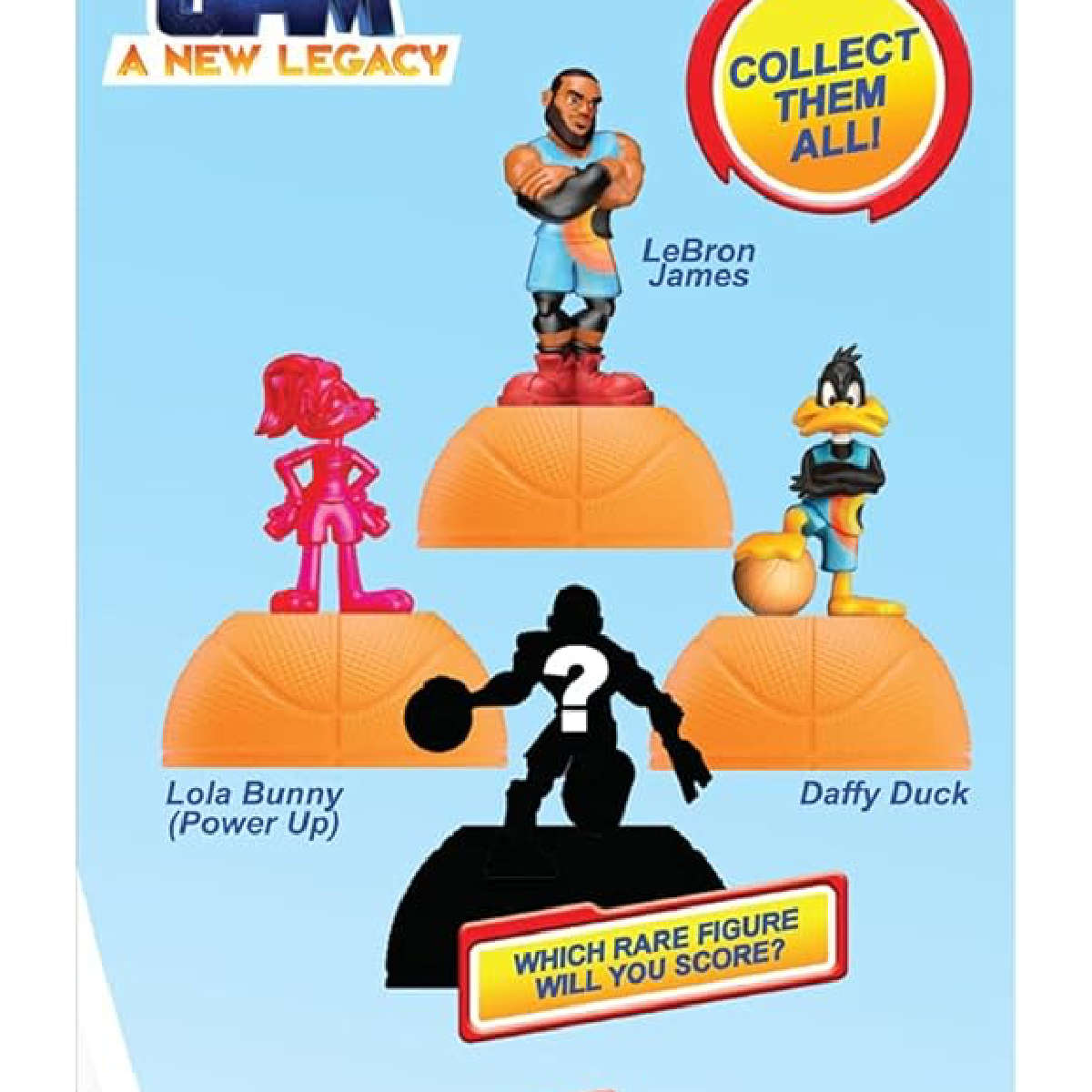 Space Jam A New Legacy Figures Lebron, Daffy Duck, Lola Bunny & 1 Mystery 4 Pack