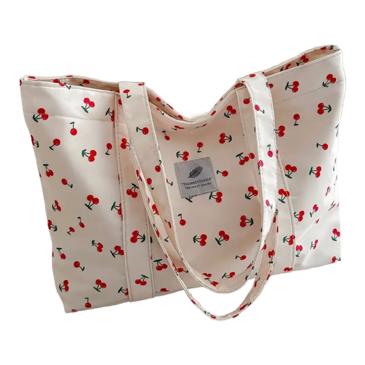 Cherry Tote Bag Magnetic Buckle Lightweight Foldable New