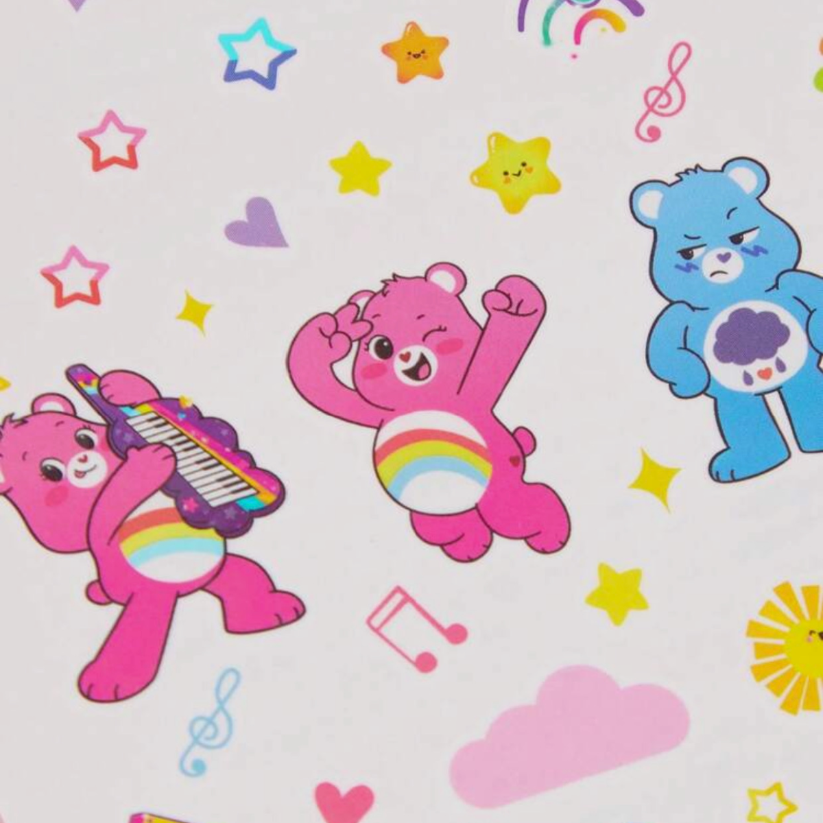 Care Bears Cartoon Fake Press On Nails & Body Temporary Tattoo Stickers New Lot