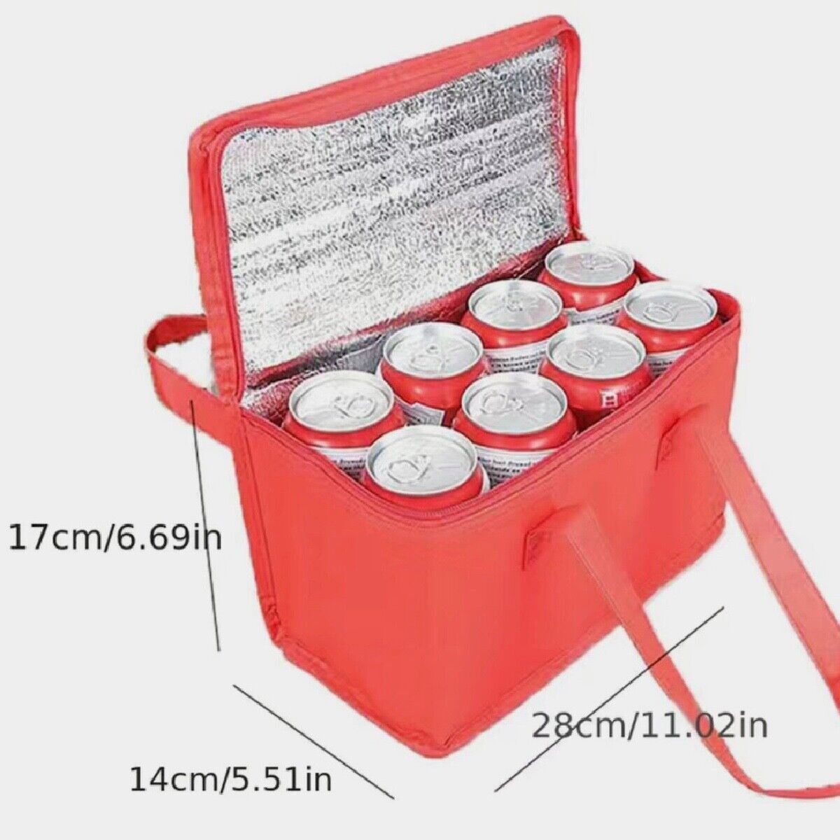 Portable Lunch Cooler Folding Fabric Bag Insulation Food Thermal Beach Bag NEW