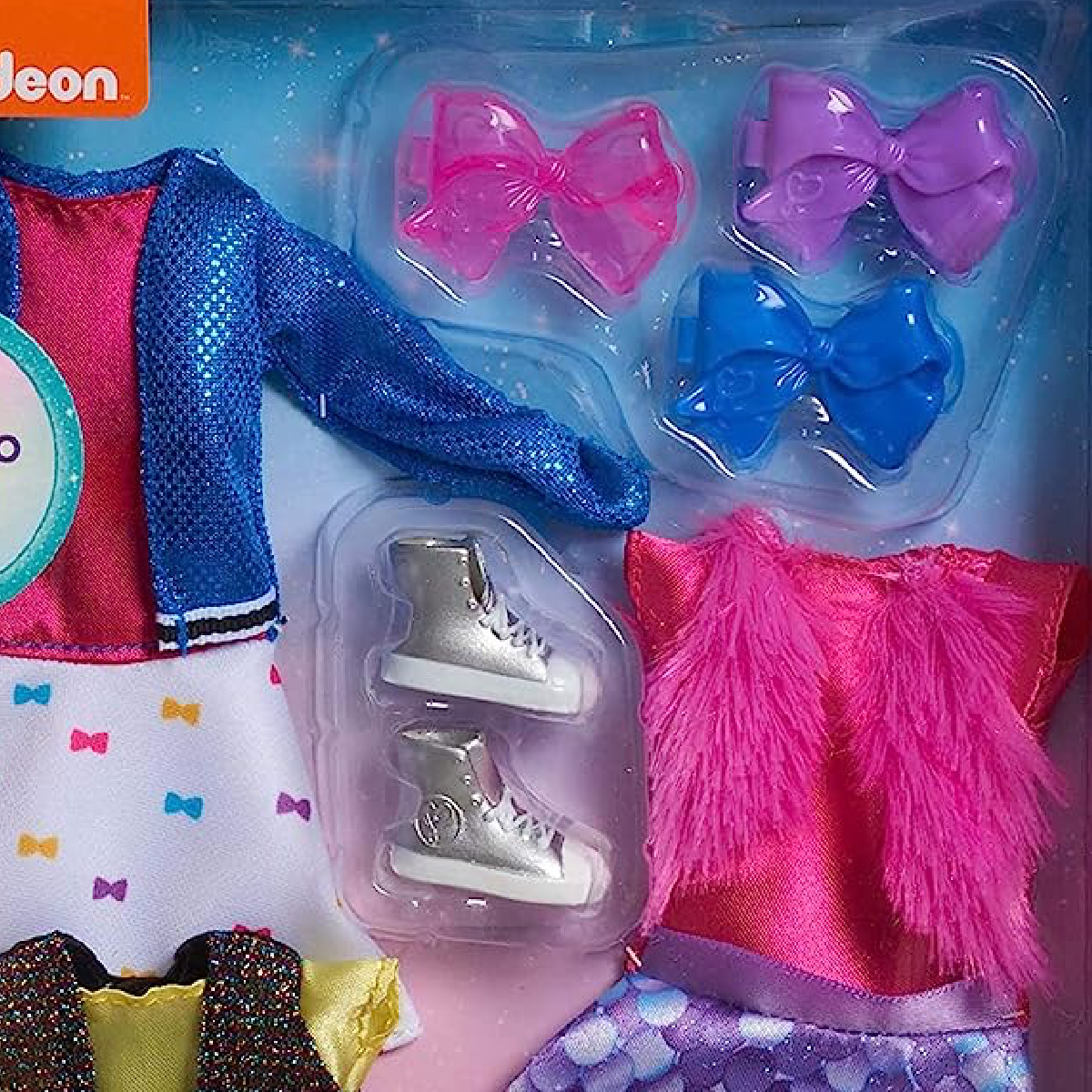 JoJo Siwa Multipack 3 Outfits Fits 10" Fashion Dolls Clothes Shoes Hair Bows New