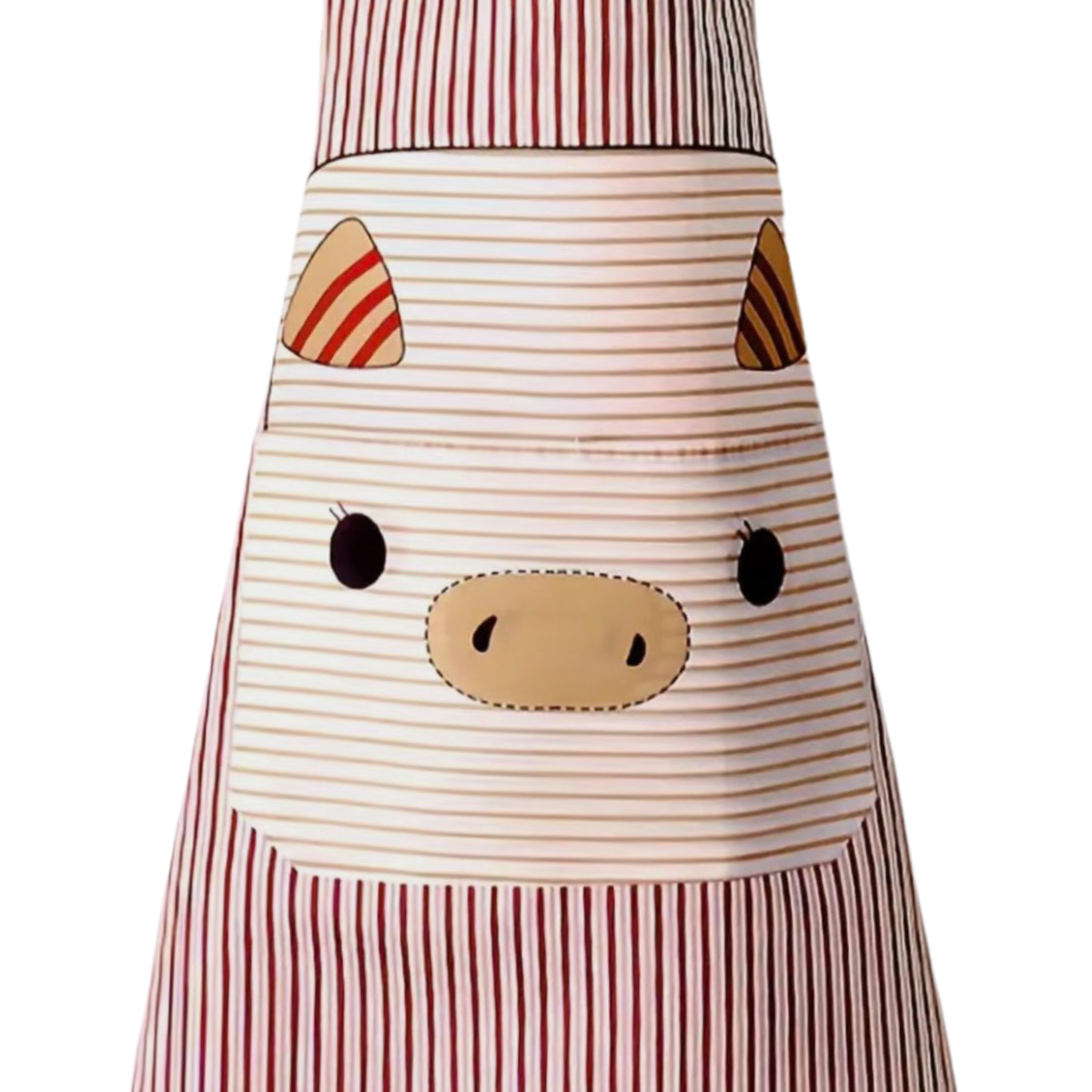 Striped Pig Print Bib Apron Kitchen BBQ Baking Farm Animals Everyday NEW
