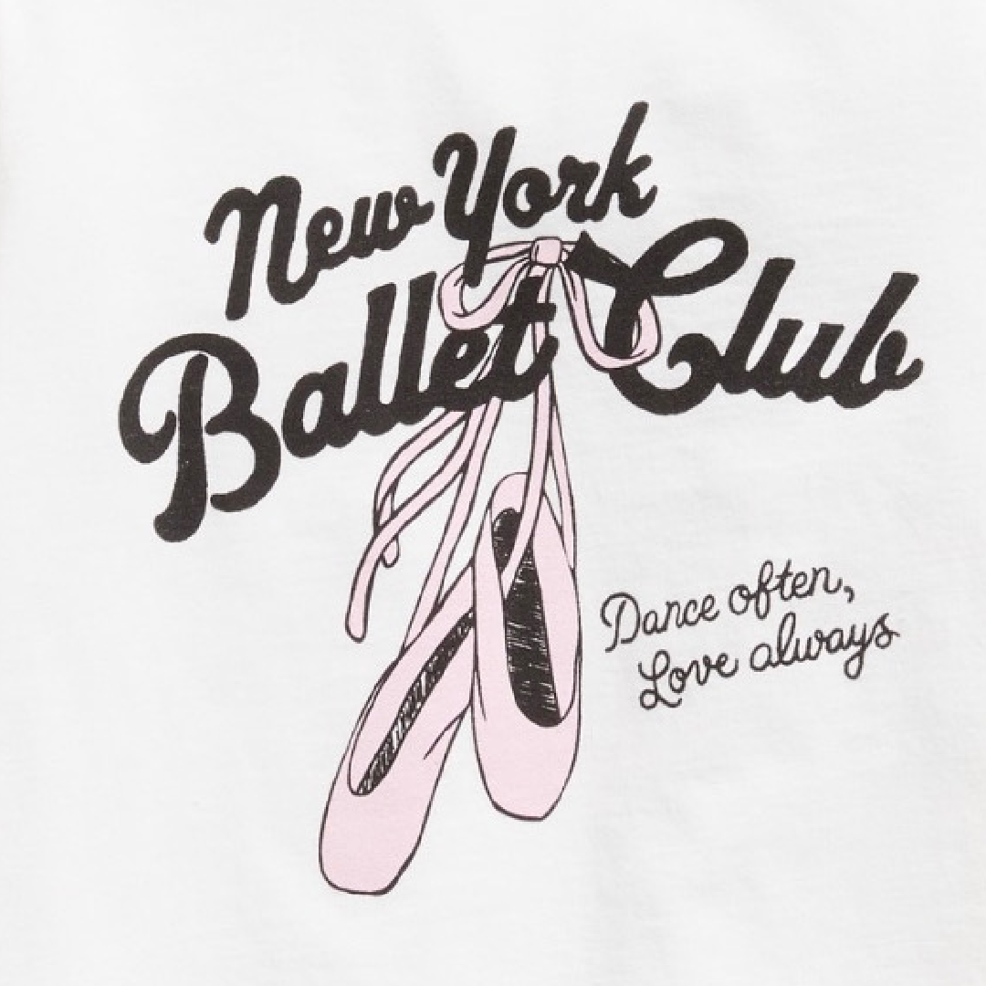Ballet Club Dance Graphic T-Shirt Girls Sizes Long Sleeve NWT Casual Top