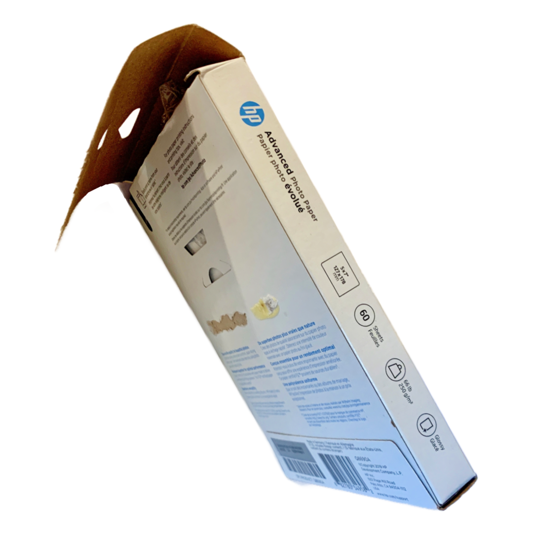 HP Advanced Glossy Photo Paper 5 x 7 in (Q8690A) Opened Box With A Few Missing