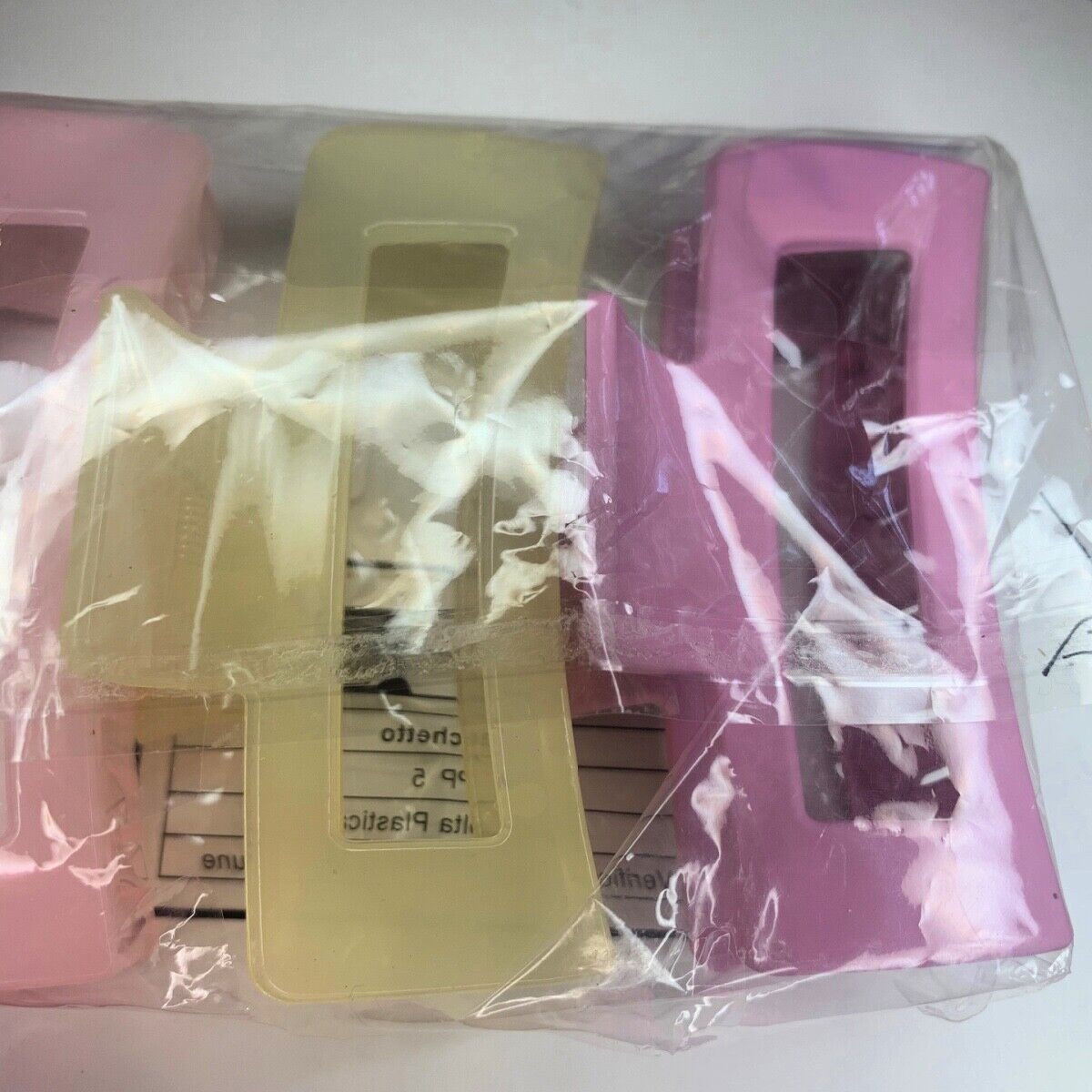 Lot of 4 Hair Claw Shark Clips Purple, Pink, Yellow Matte & Translucent NEW