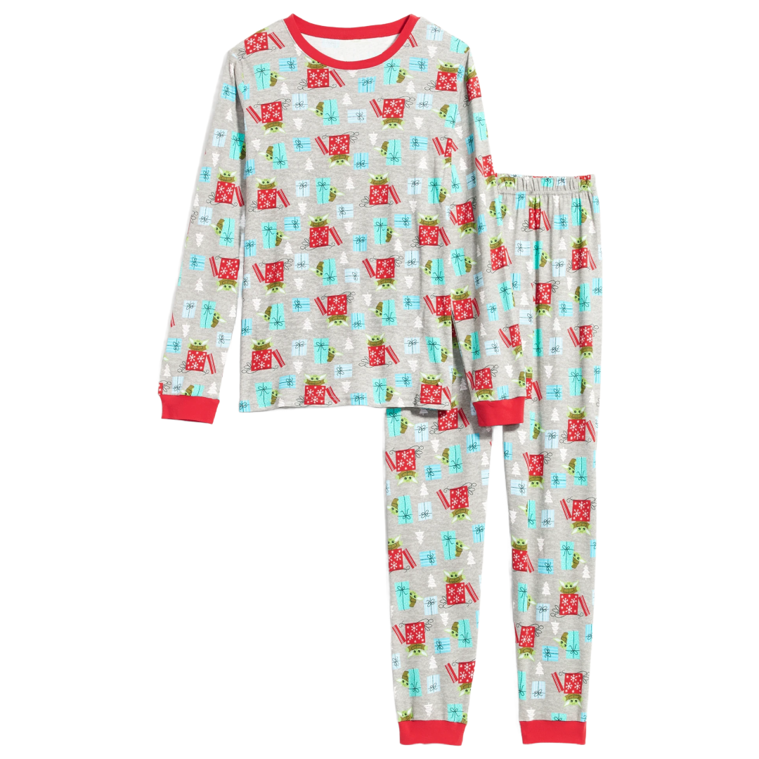 Star Wars Mandalorian Medium PJs 2pc Christmas Set Long Sleeve Top Pants New