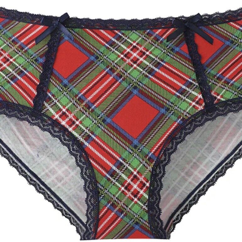 Splendies 1 Pair of Boyshort Panties in Carol Plaid Cotton/Spandex Size 4x NWT