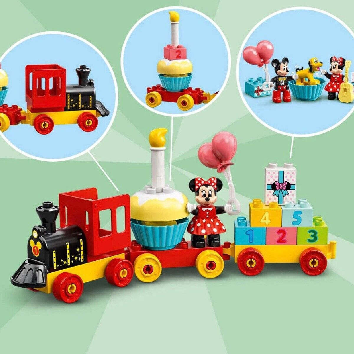 LEGO Duplo 10941 Disney Junior Mickey & Minnie Birthday Train Set With Pluto New