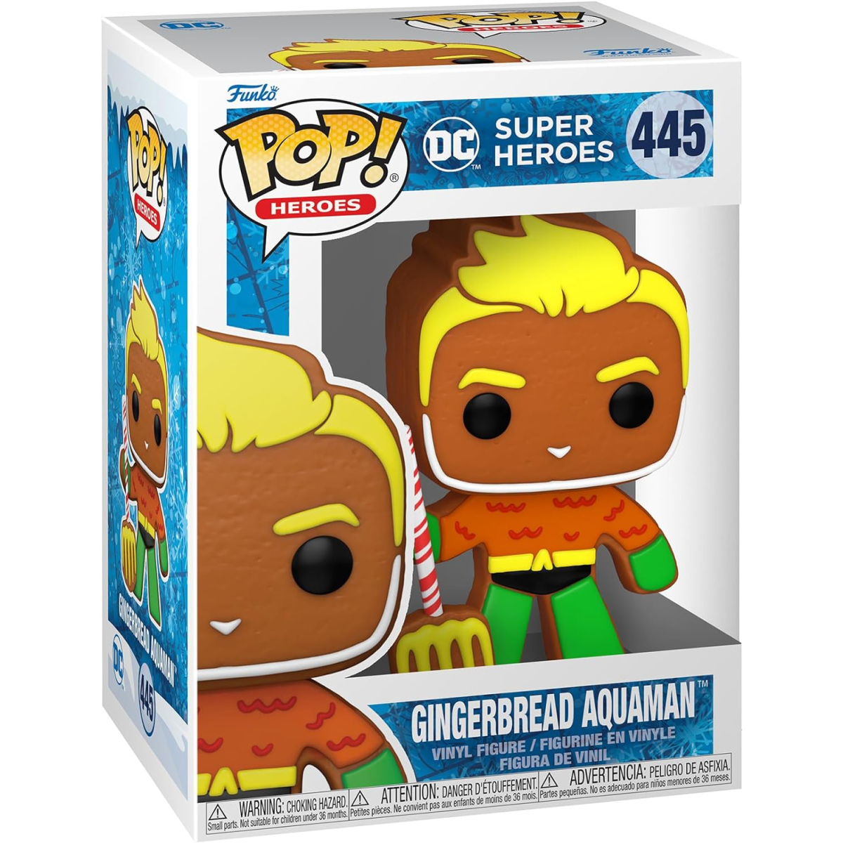 Funko Pop! Heroes DC Holiday Gingerbread Aquaman Batman Superman Flash Lot of 5