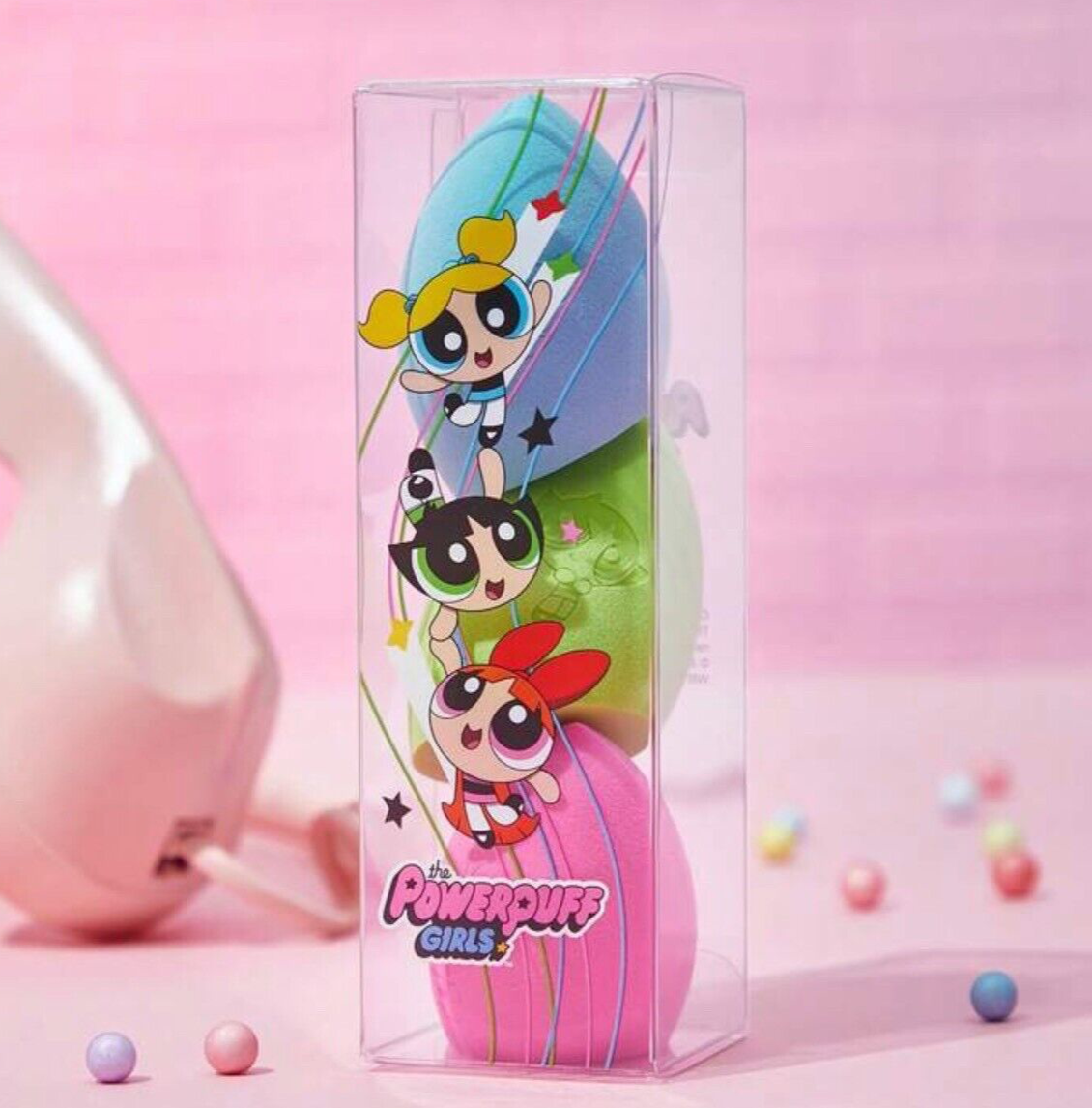 The Powerpuff Girls Makeup Blending Sponges 3pc Set Teardrop And Flat Edges NEW