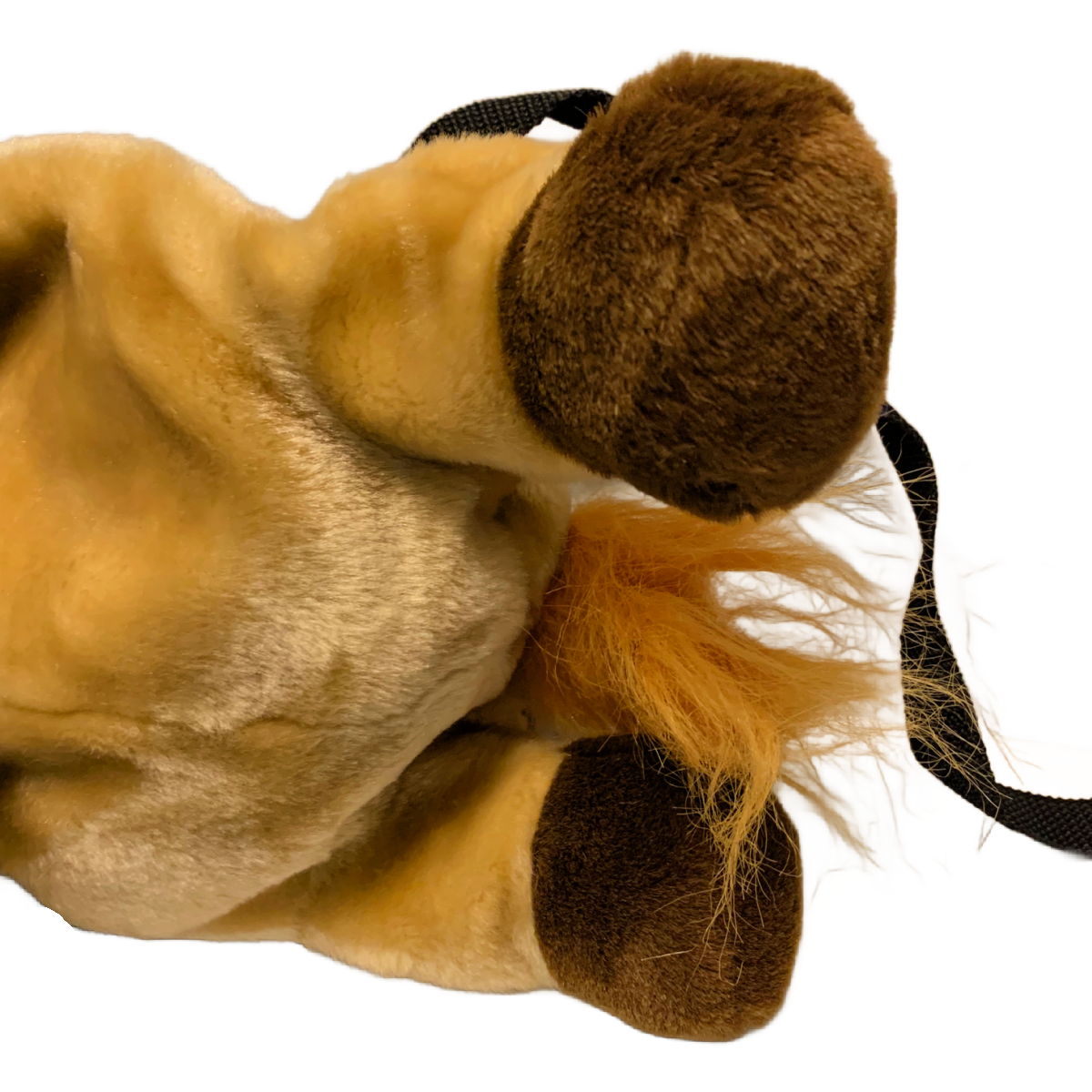 Small Plush Horse Pony Backpack Light Brown Zip Animal Toddler Bag Adjustable