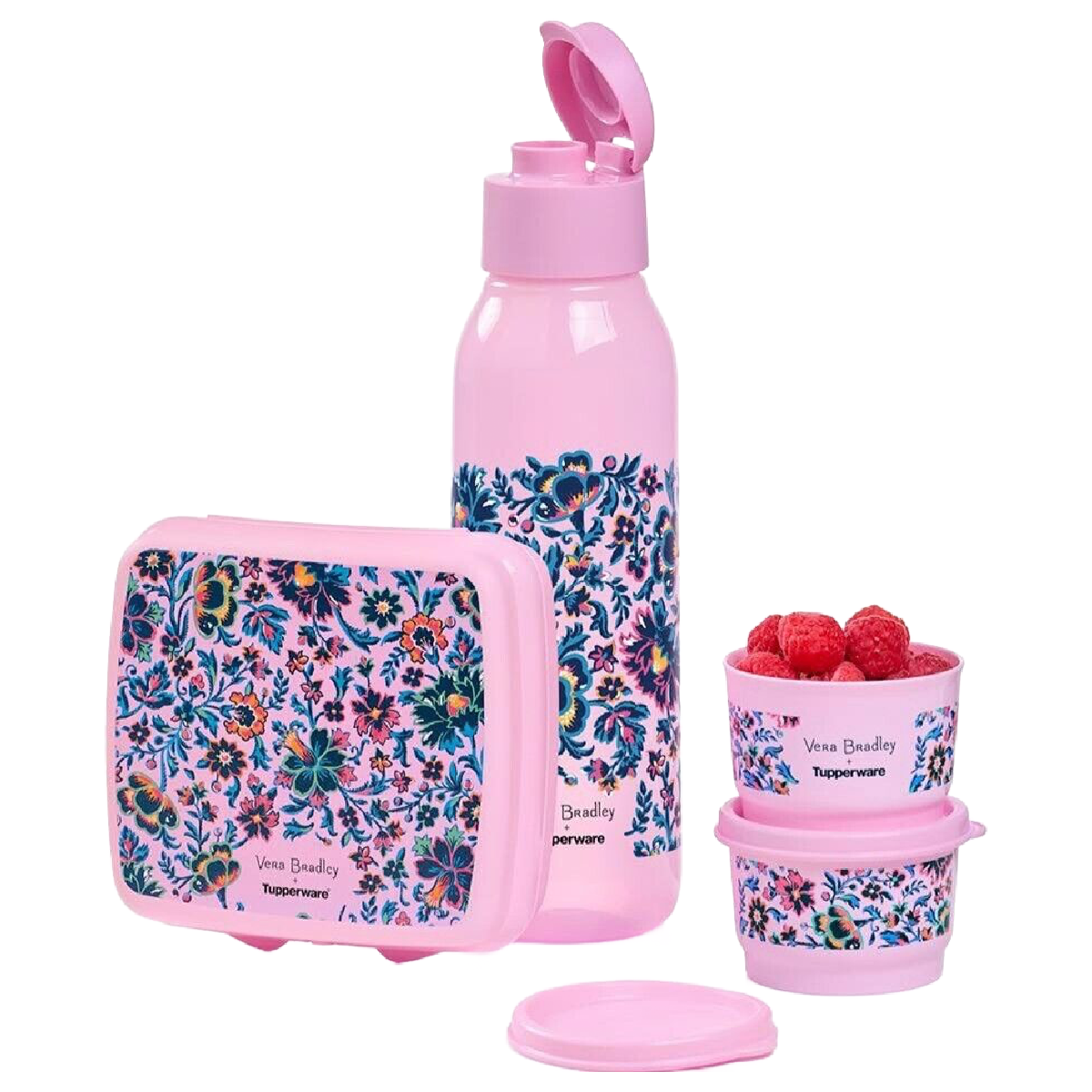 Tupperware Vera Bradley Floral 4pc Lot Lunch Set BPA FREE