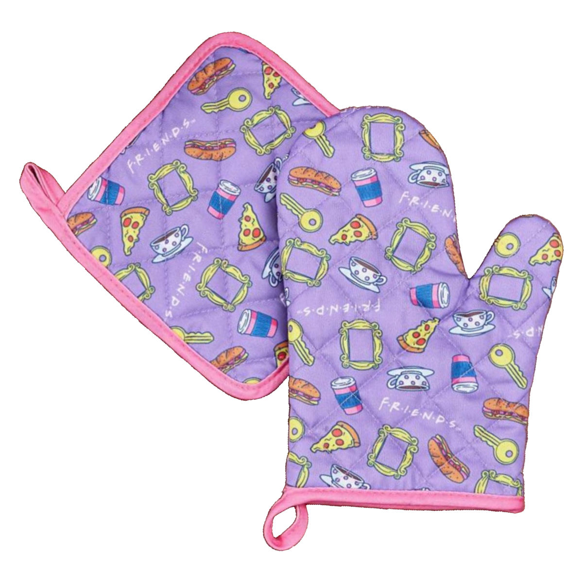 FRIENDS Kitchen Apron, Oven Mitt Glove, Pot Holder