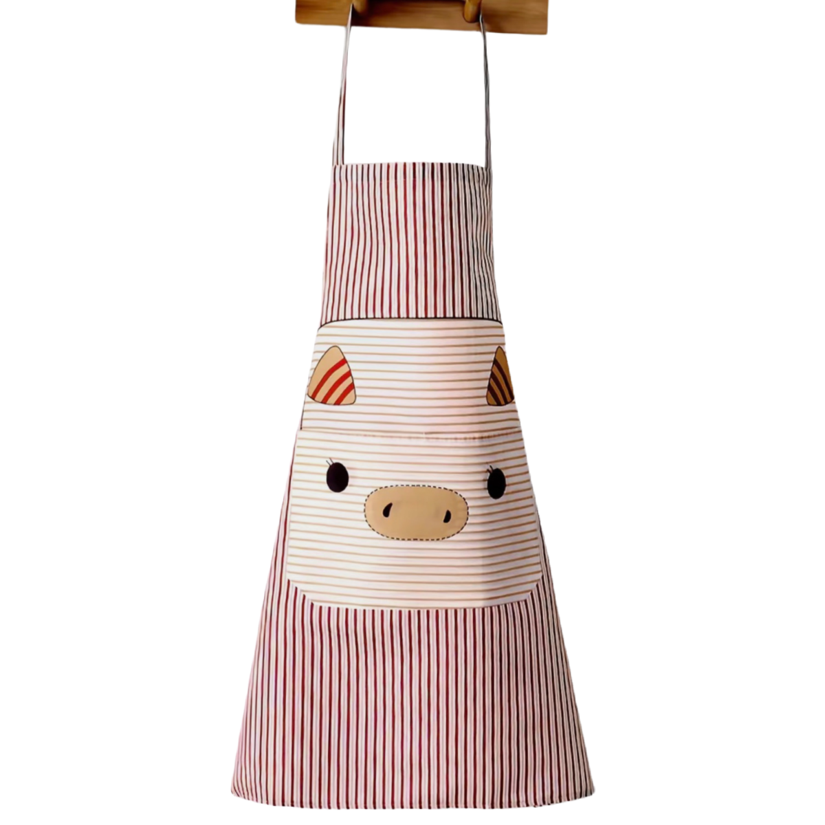 Striped Pig Print Bib Apron Kitchen BBQ Baking Farm Animals Everyday NEW
