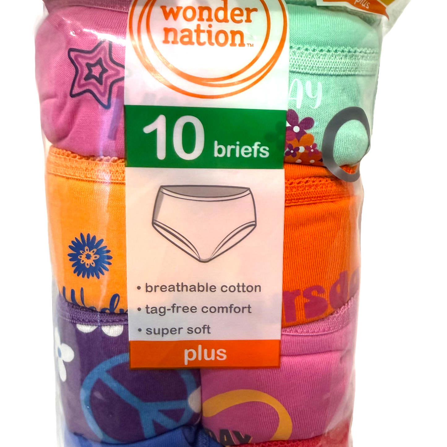 Girls Brief Panties Pack of 10 Pairs of Underwear NEW