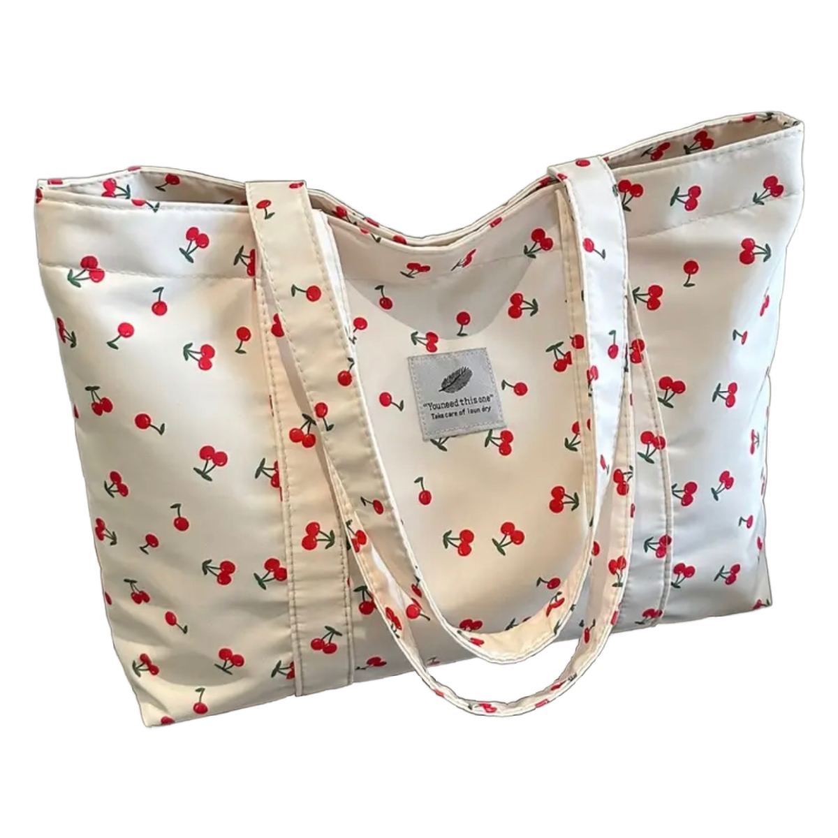 Cherry Tote Bag Magnetic Buckle Lightweight Foldable New