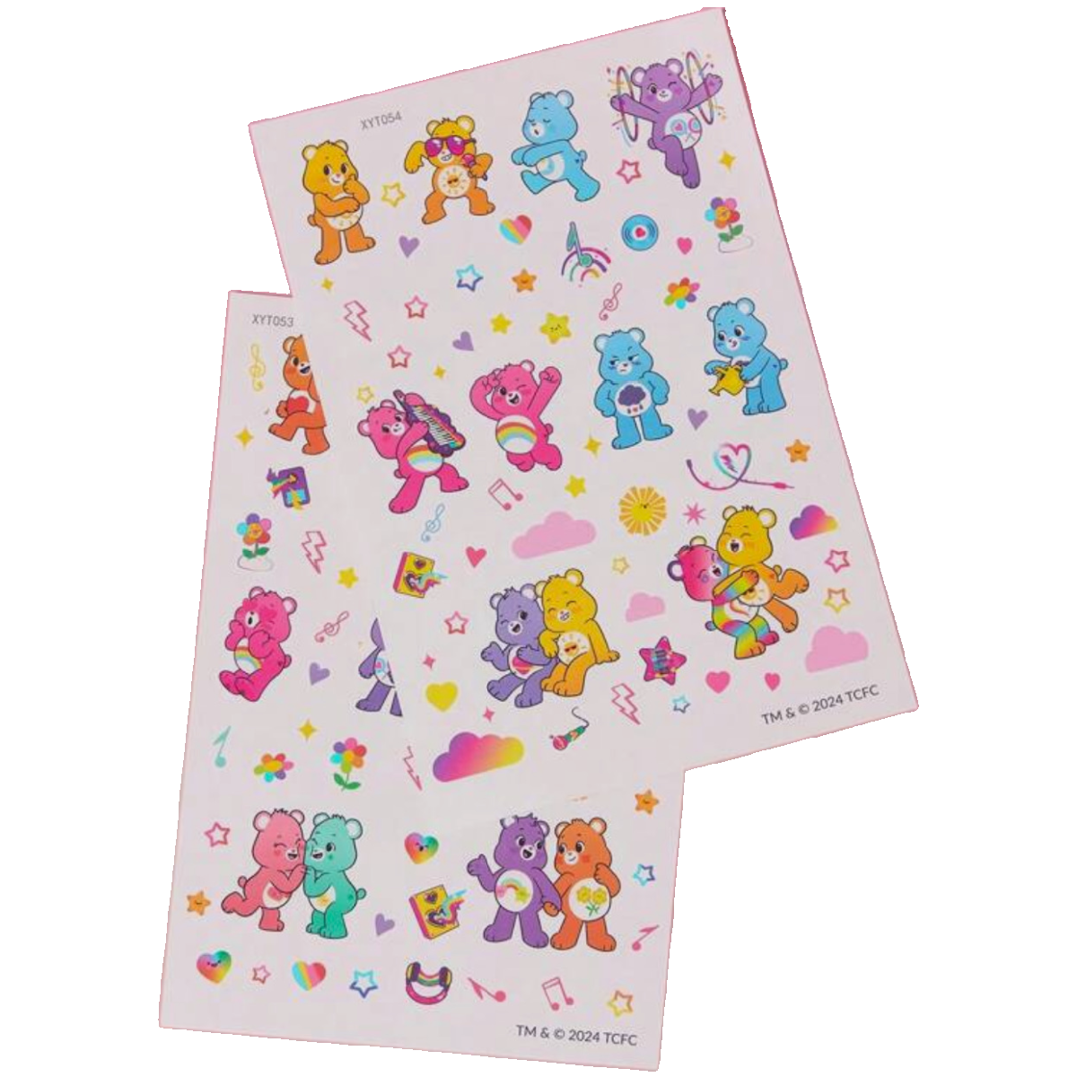 Care Bears Cartoon Fake Press On Nails & Body Temporary Tattoo Stickers New Lot