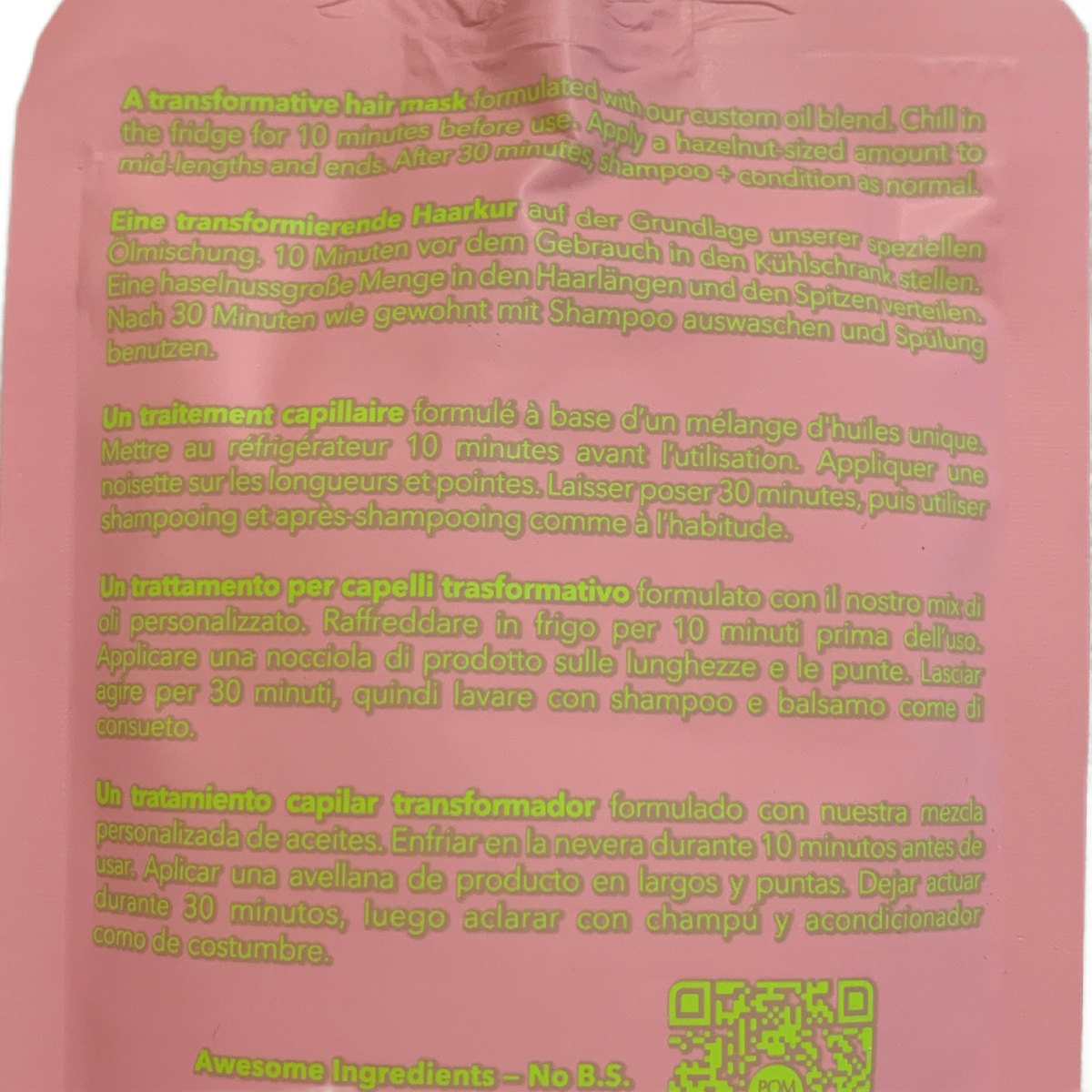 Pomélo + Co. Vanilla Boost Ultra Repairing Hair Mask Coconut + Almond Oil 3.3 oz