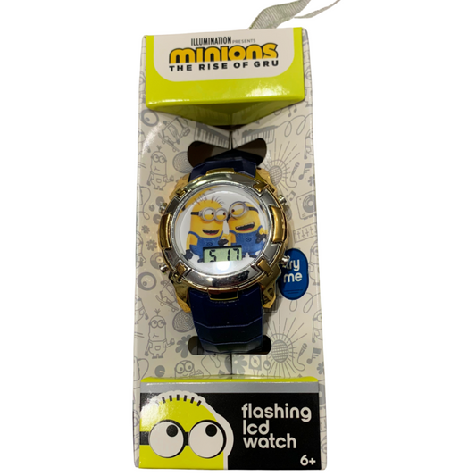 Illumination MINIONS The Rise Of Gru Flashing LCD Watch Unisex Kids Boy Girl NEW