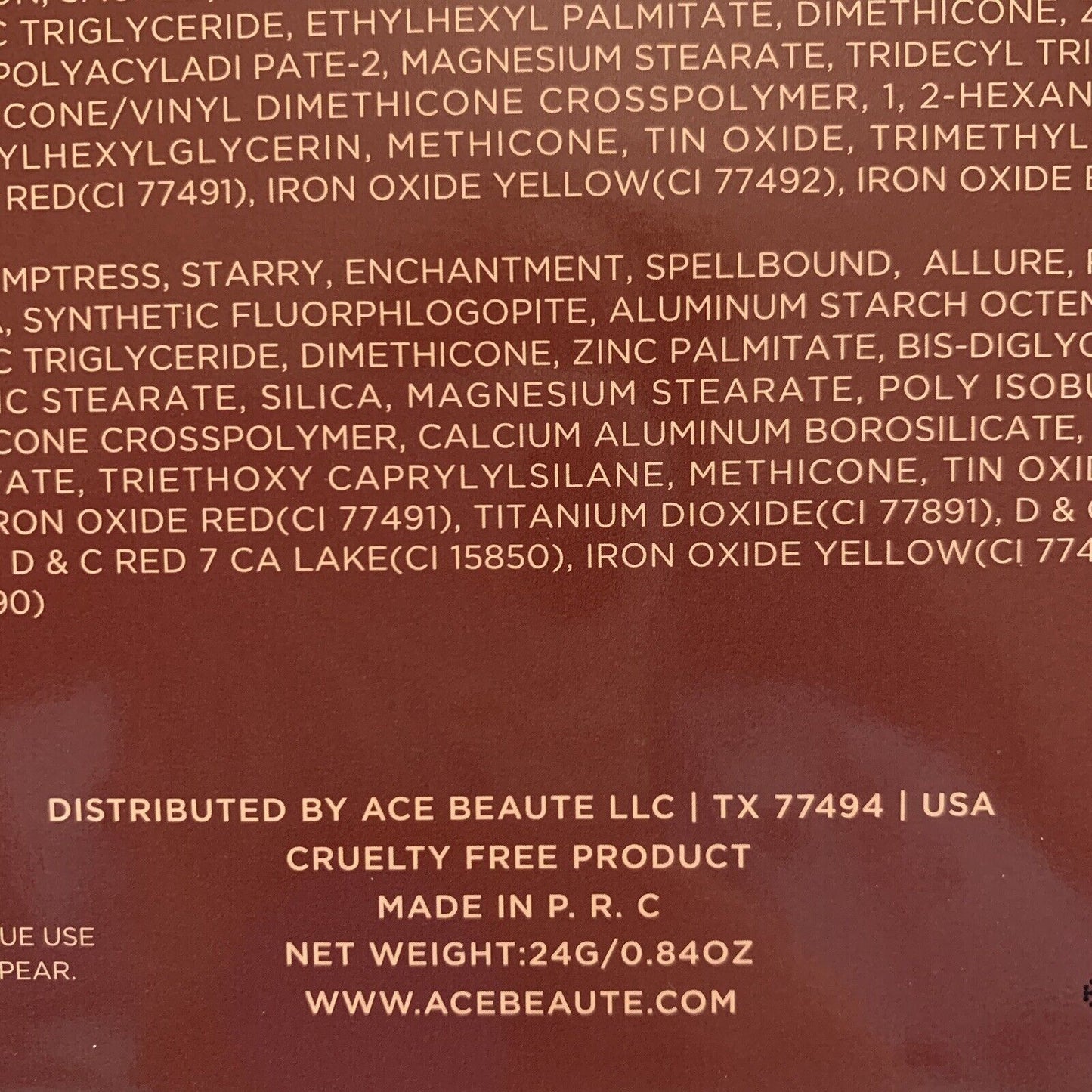 ACE BEAUTE Mystic Romance Eyeshadow Palette Shimmer Matte Full Size 24g NIB