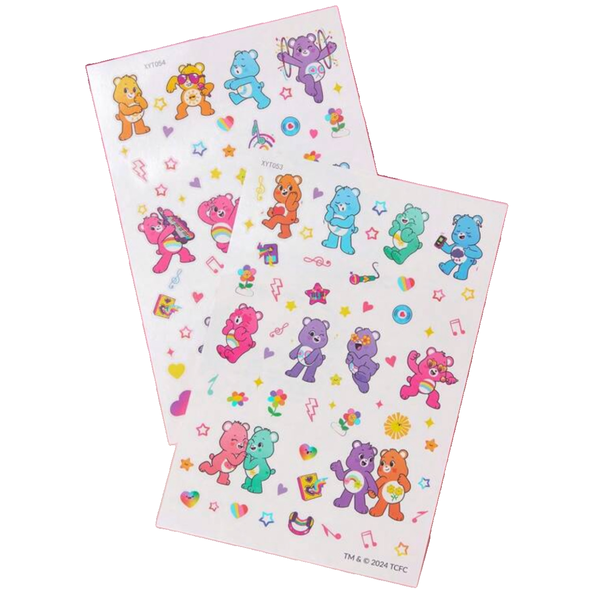 Care Bears Cartoon Fake Press On Nails & Body Temporary Tattoo Stickers New Lot