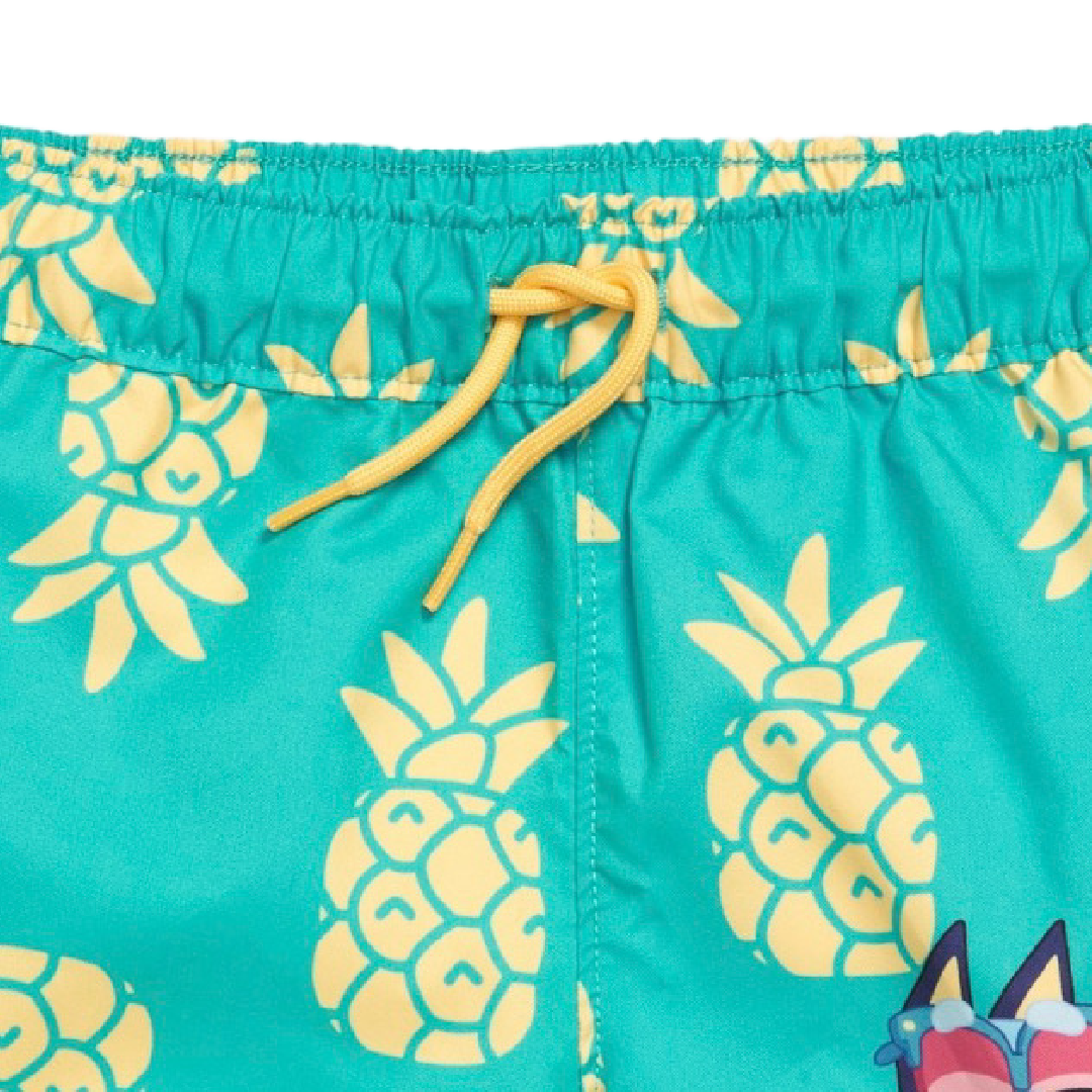 BLUEY Pineapple Swim Trunks for Toddler Boys Licensed Graphic NWT