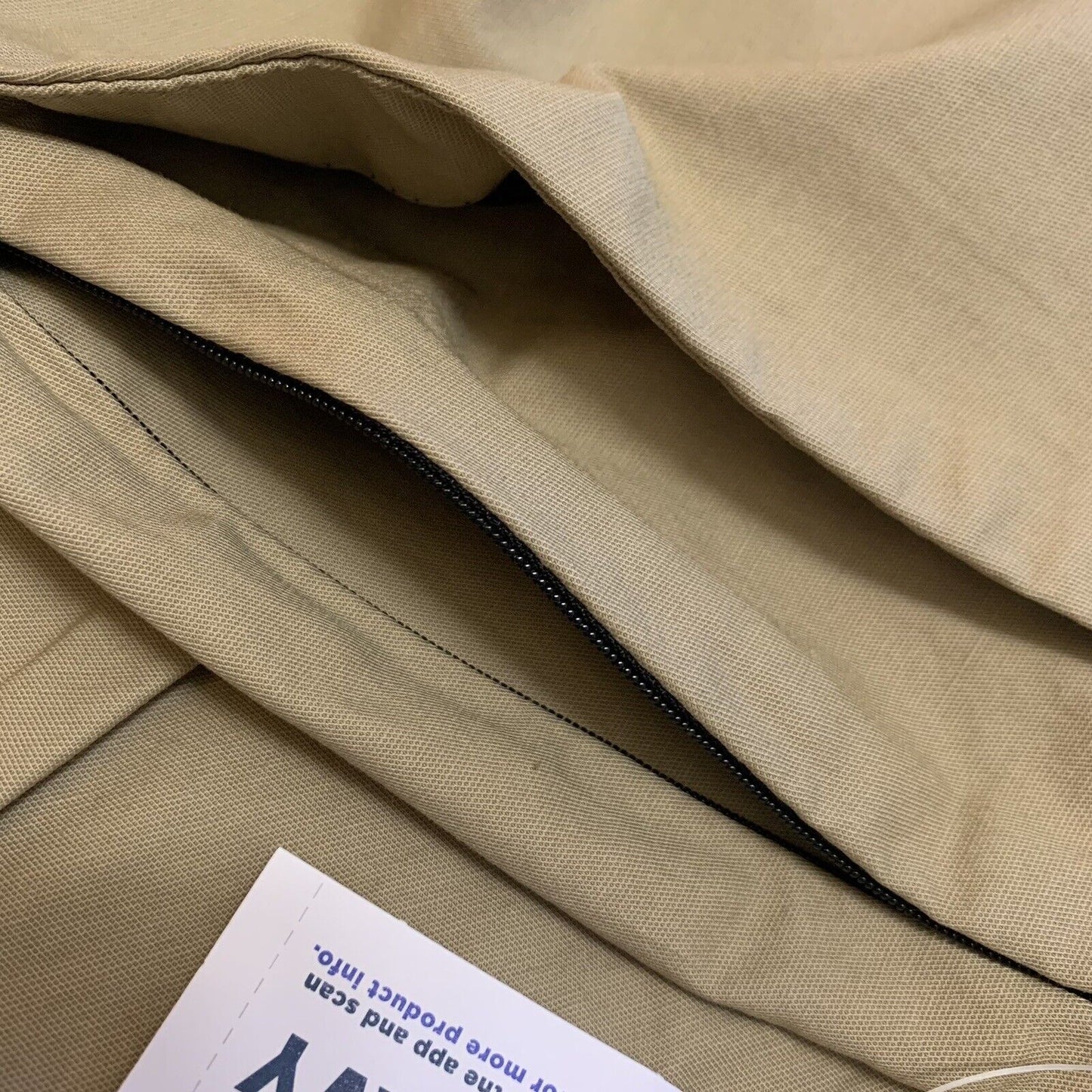 9" Inseam Slim Ultimate Tech Chino Shorts Men Size 54 Light Khaki Zip Pocket NWT