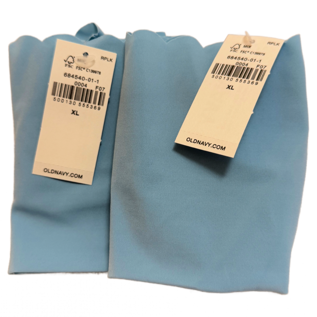 Low-Rise No-Show Thong Panties Scallop 2 Pair Lot Blue Underwear NWT