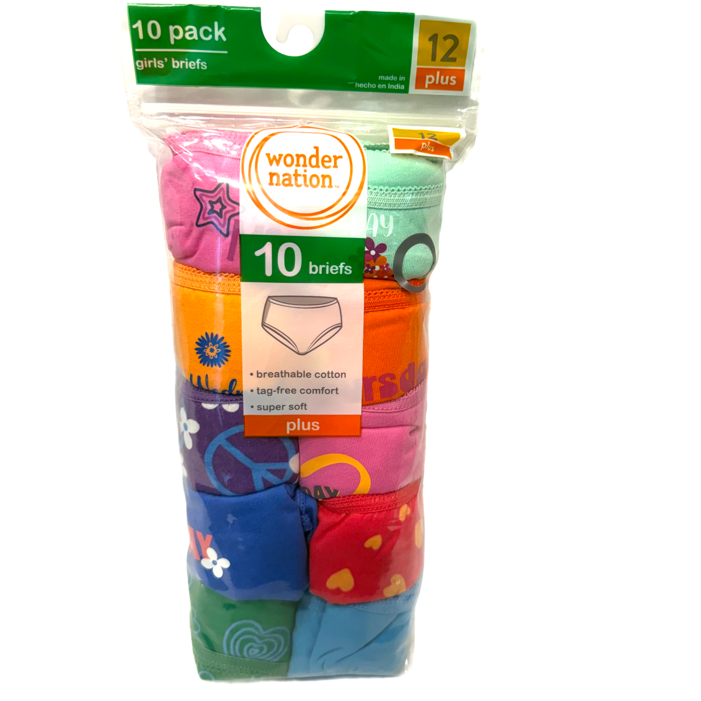 Girls Brief Panties Pack of 10 Pairs of Underwear NEW