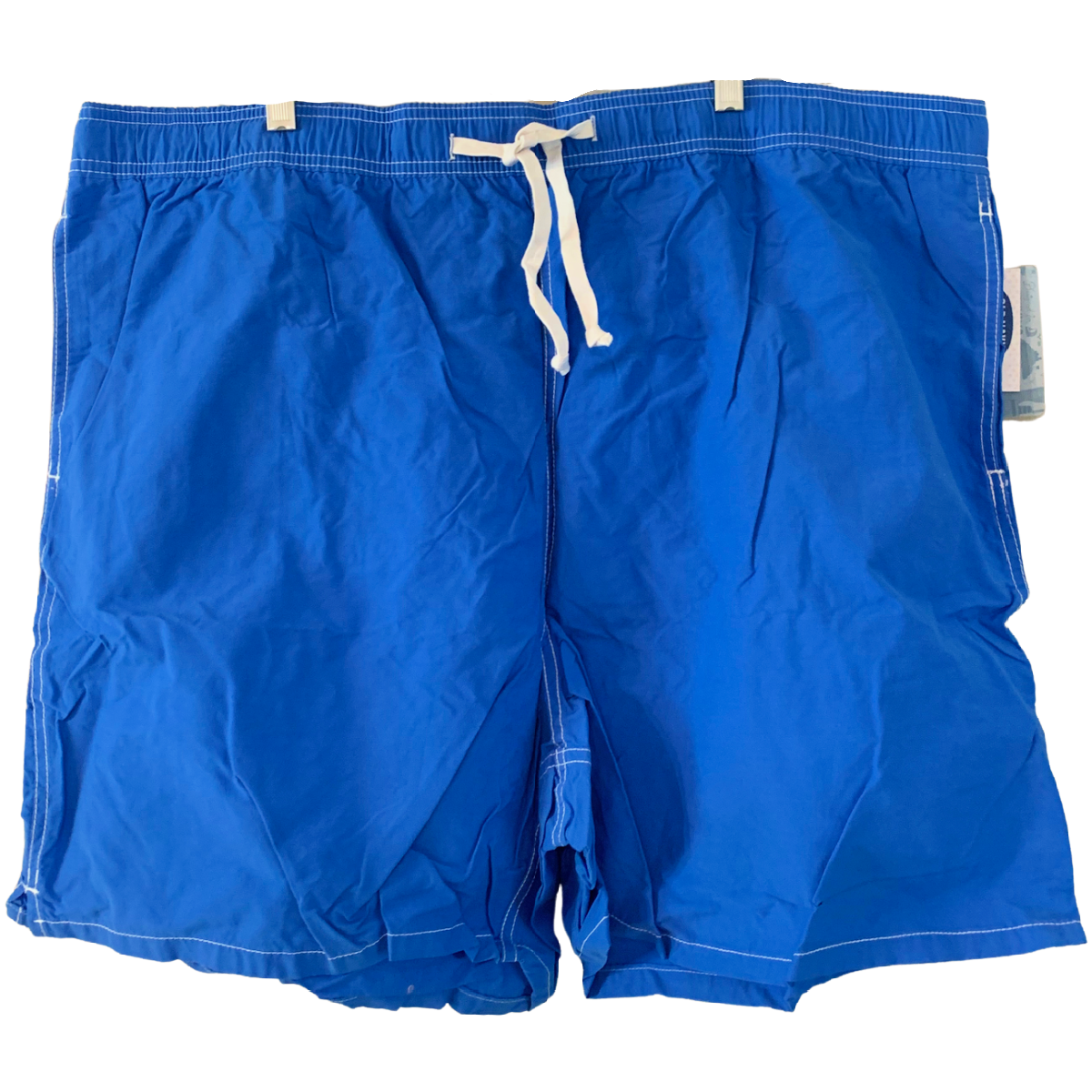 Blue Swim Trunks Mens Size XXXL Tall 6" Pockets Mesh Brief Lining Drawstring NWT