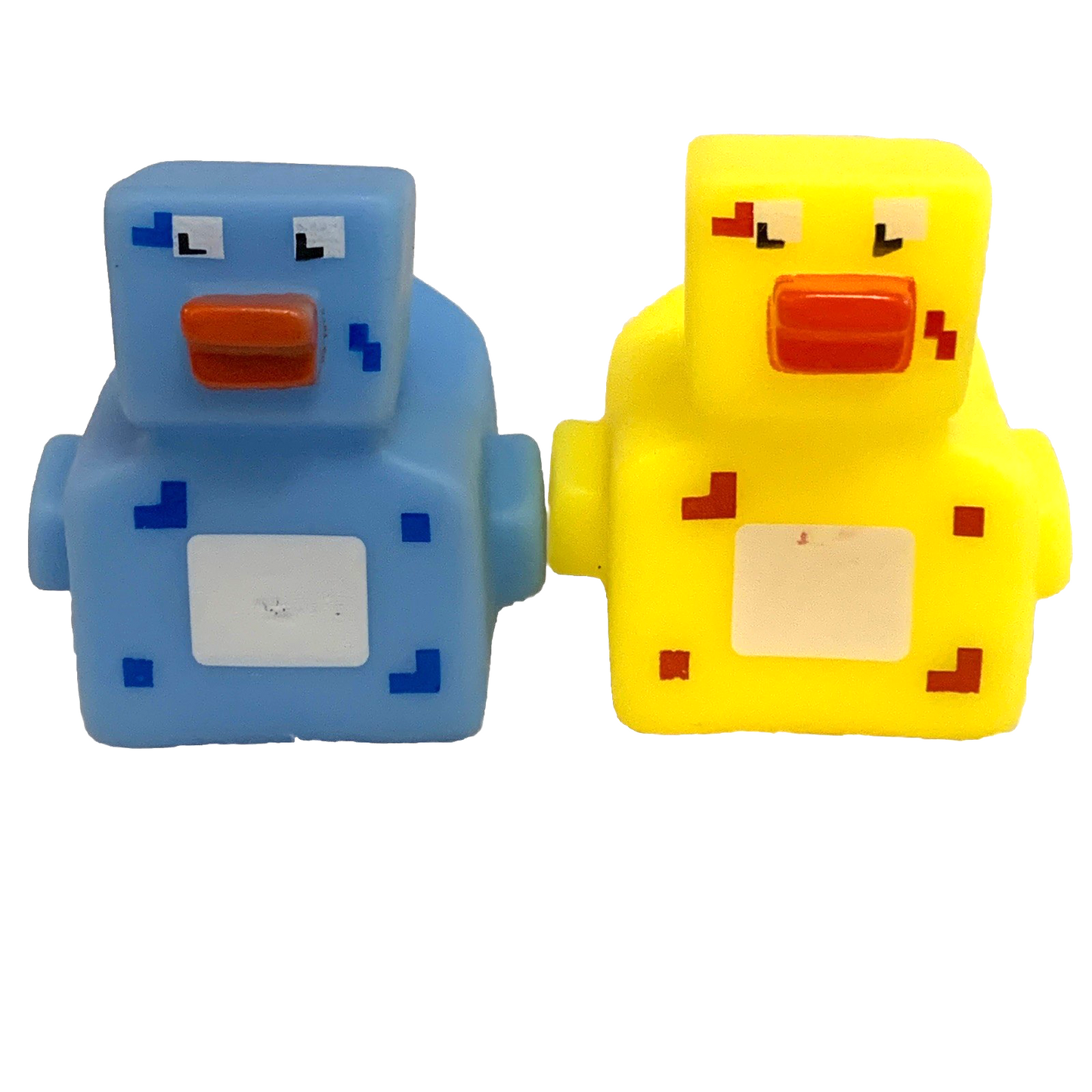Lot of 4 MINECRAFT Square Duck Rubber Dash Ornament Chicken DuckDuck Jeep Toy