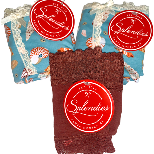 Splendies Bikini Panties Size 3x Beach Seashells Lot of 3 New Pairs of Underwear