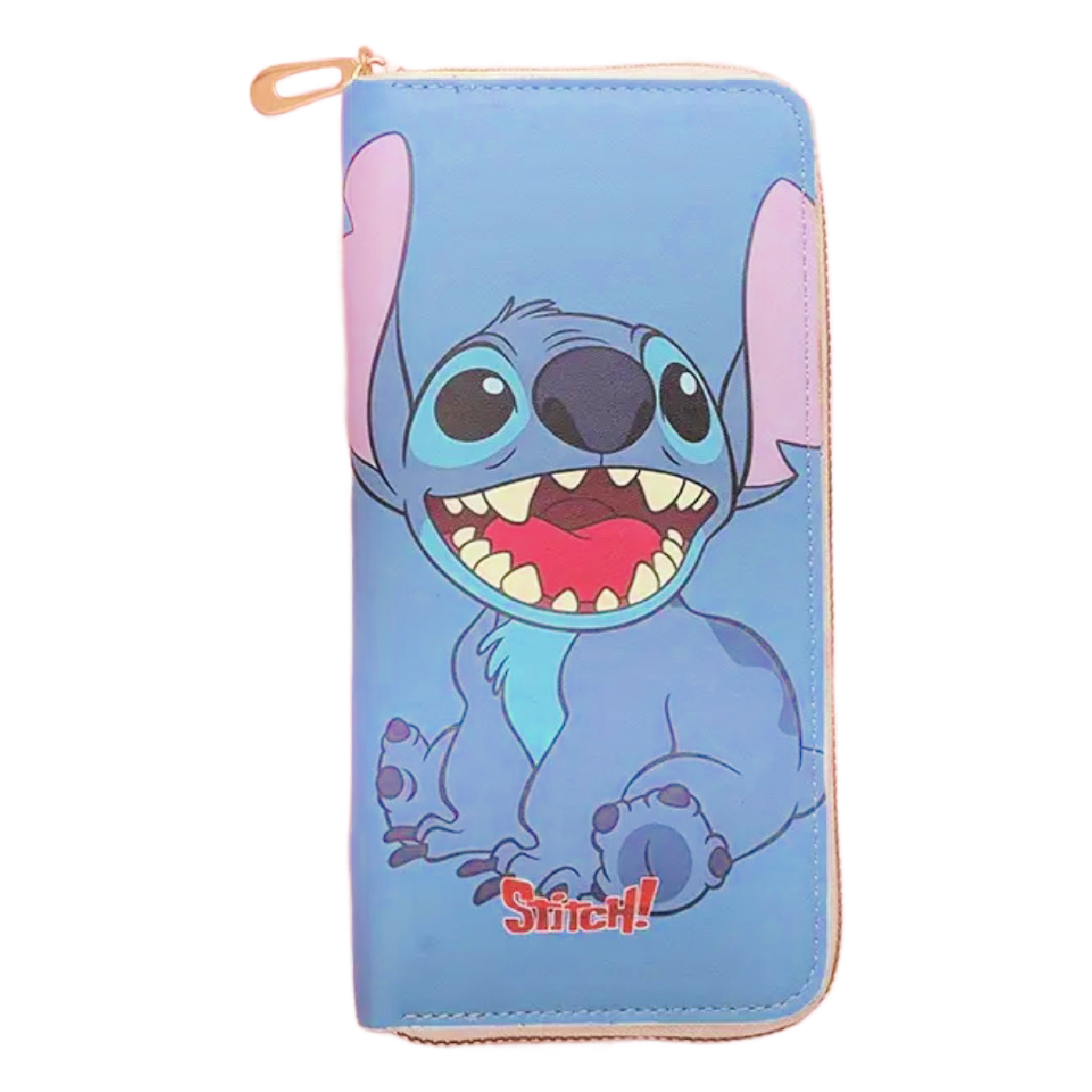 Stitch 7" Faux Leather Wallet Coin Zipper Pocket Bill Credit Card Slot