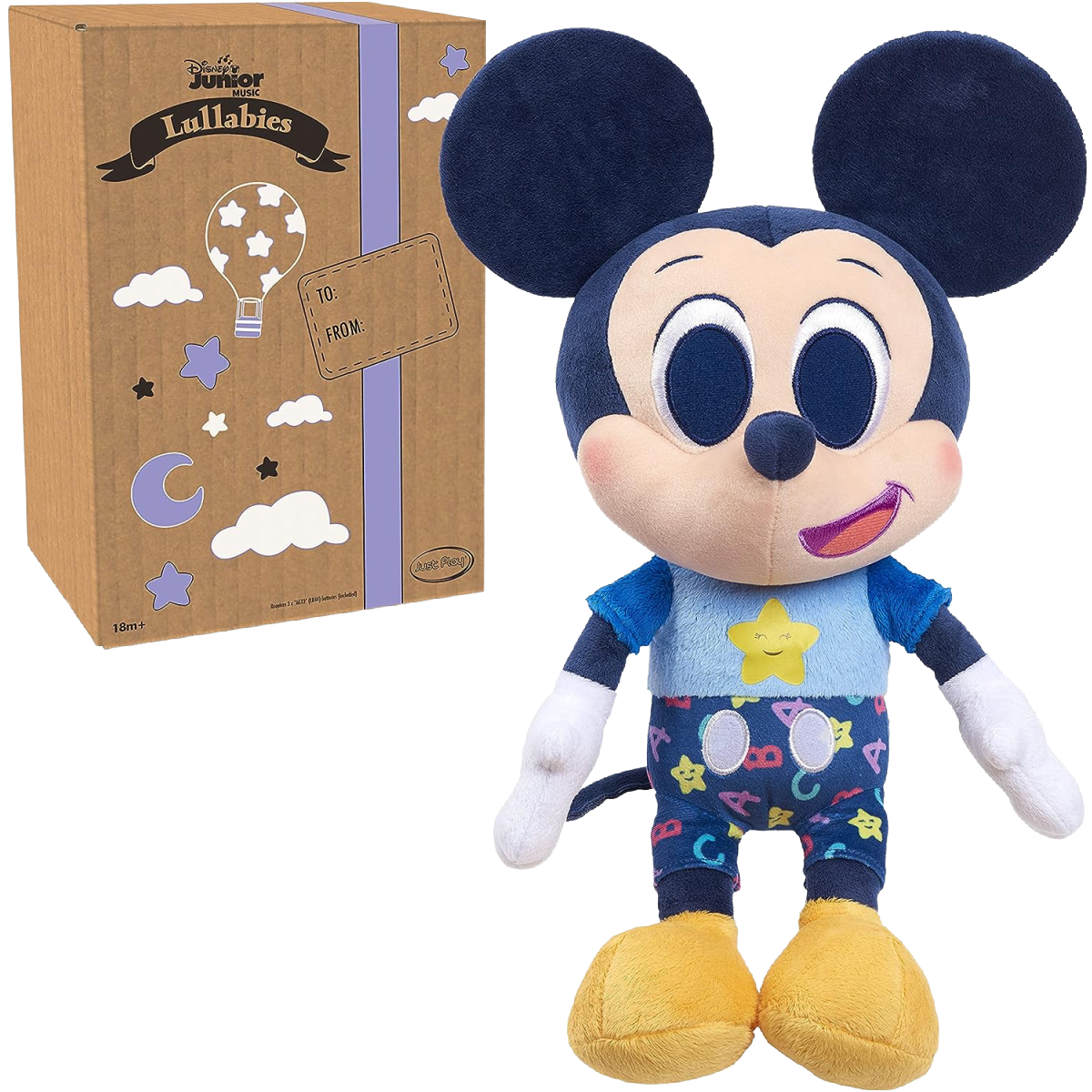 Disney Junior Music Lullabies MICKEY MOUSE Bedtime 16" Plush Hug For A Song NIB