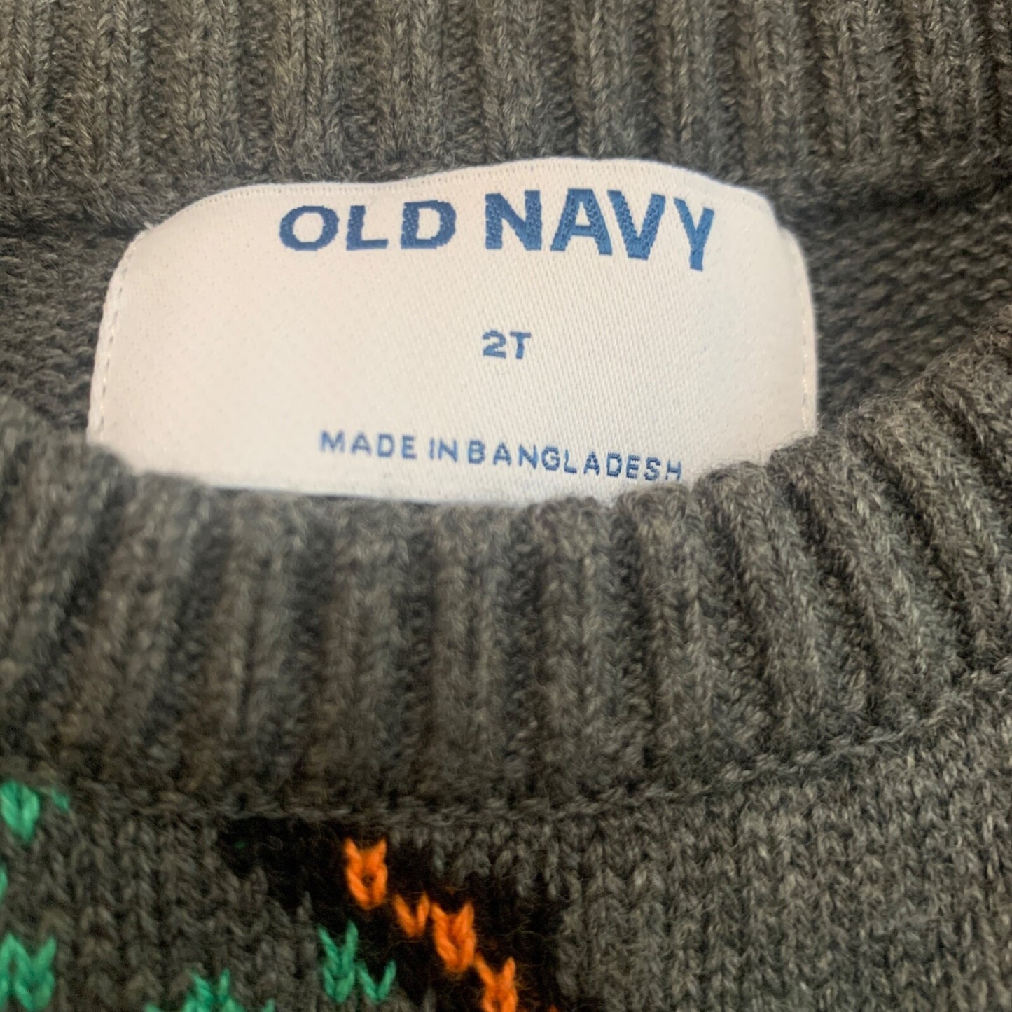 Old Navy Dino Sweater Toddler Size 2T Dinosaur Crew Neck Gray New $27 Retail