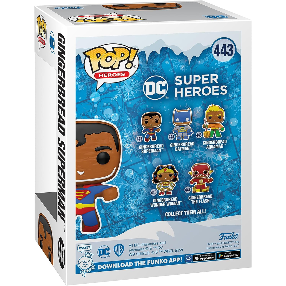 Funko Pop! Heroes DC Holiday Gingerbread Aquaman Batman Superman Flash Lot of 5