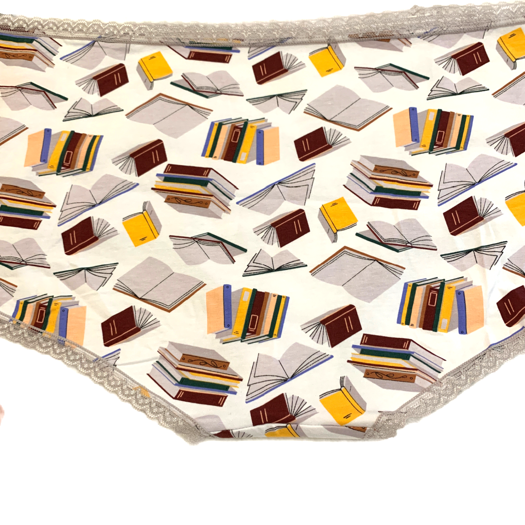 Splendies Boyshort Panties Size 4x Campus Library Reading Books NWT Underwear