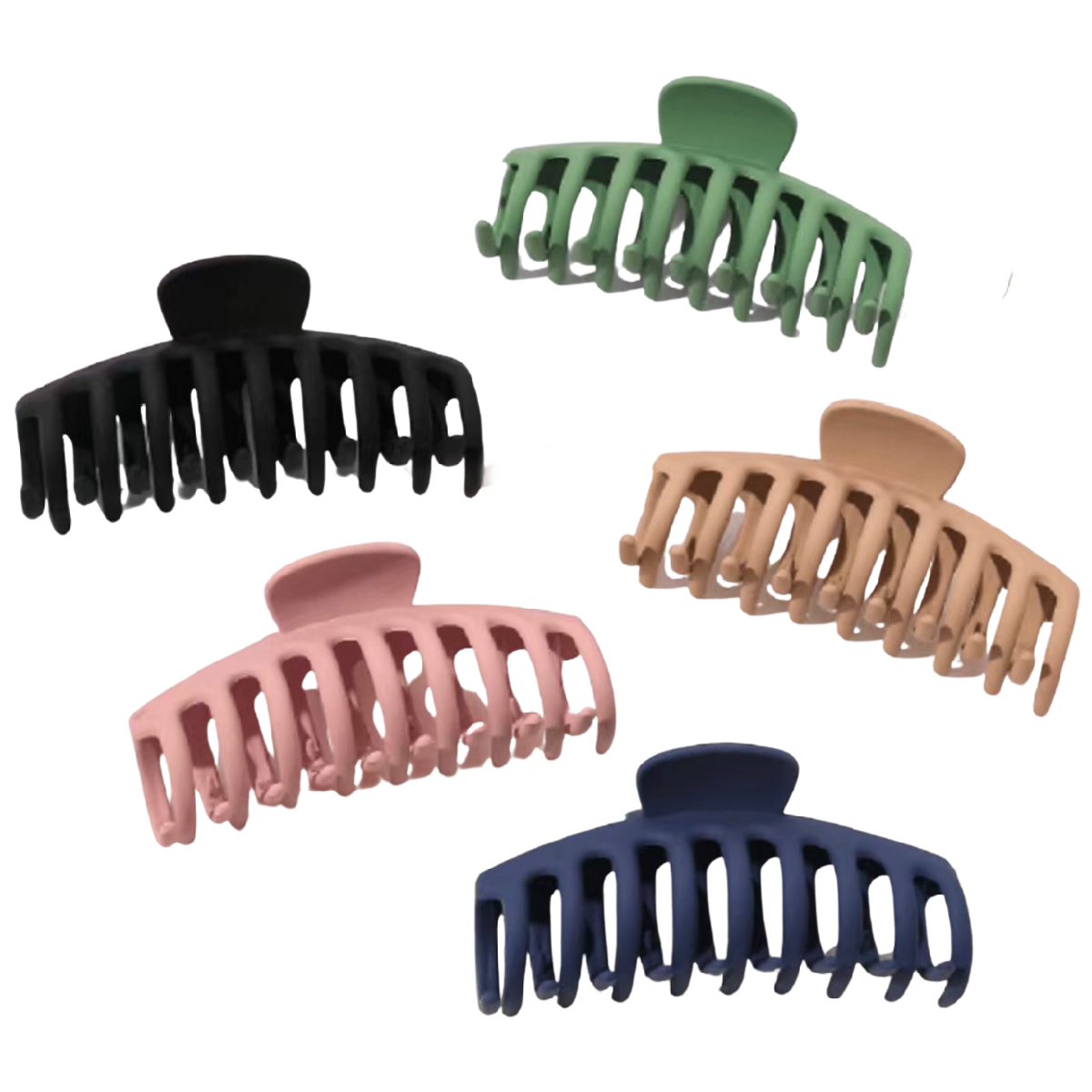 5 Pack 4.3" Large Hair Shark Claw Women Girl Frosted Matte Nonslip Jaw NEW Lot