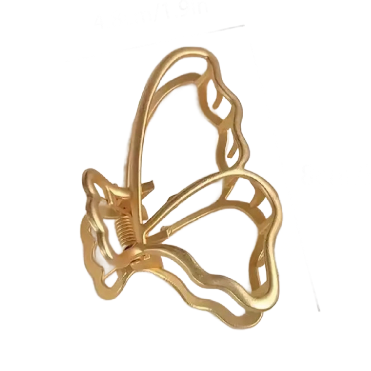 Butterfly Hollow Golden Metallic Hair Claw Shark Clip 4.1" New Accessory