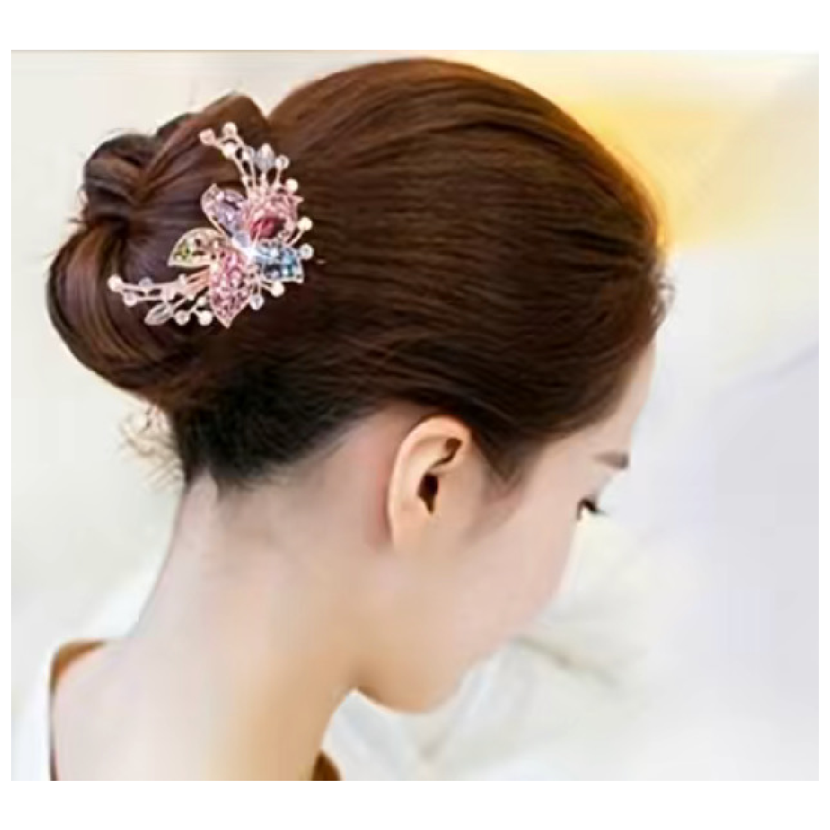 Rhinestone Star Flower Hair Large Comb Barrette Pin Luxury Hair Accessory NEW