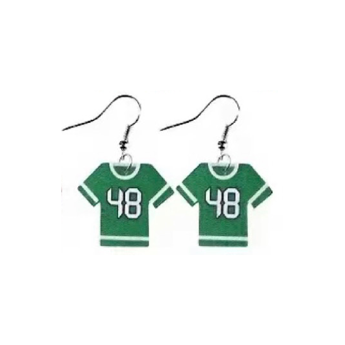 Football Rugby Faux Leather Dangle Earrings Sporty Team Support NEW